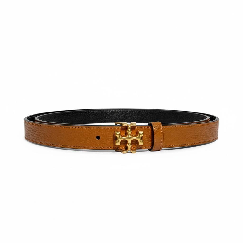🤎✨ Tory Burch Logo Leather Belt Brown 115cm 💛