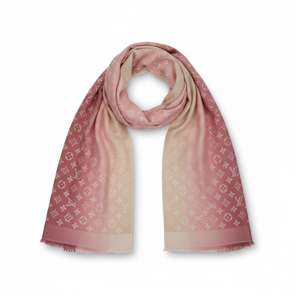 💗✨ Louis Vuitton Monogram Gradient Scarf 🧣🌸💎