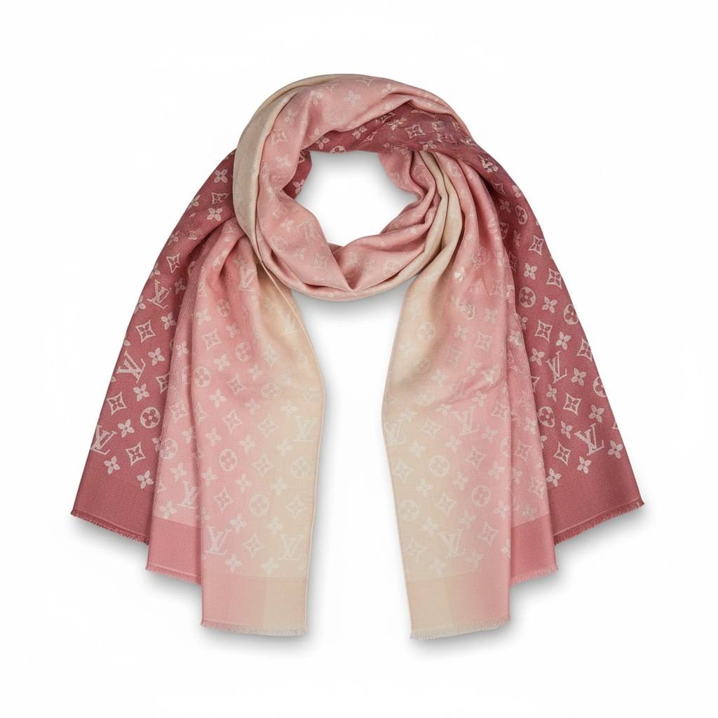 💗✨ Louis Vuitton Monogram Gradient Scarf 🧣🌸💎