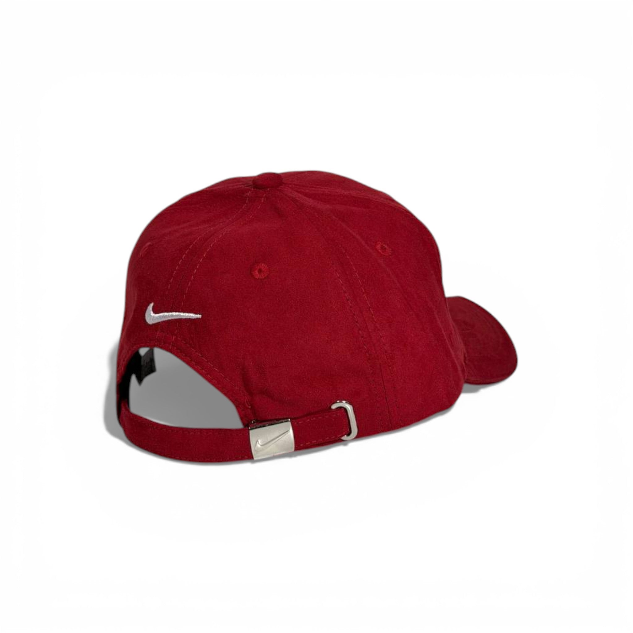 🔴🔥 Nike Red Suede Swoosh Cap – Bold Sporty Luxury Style 🔥🔴