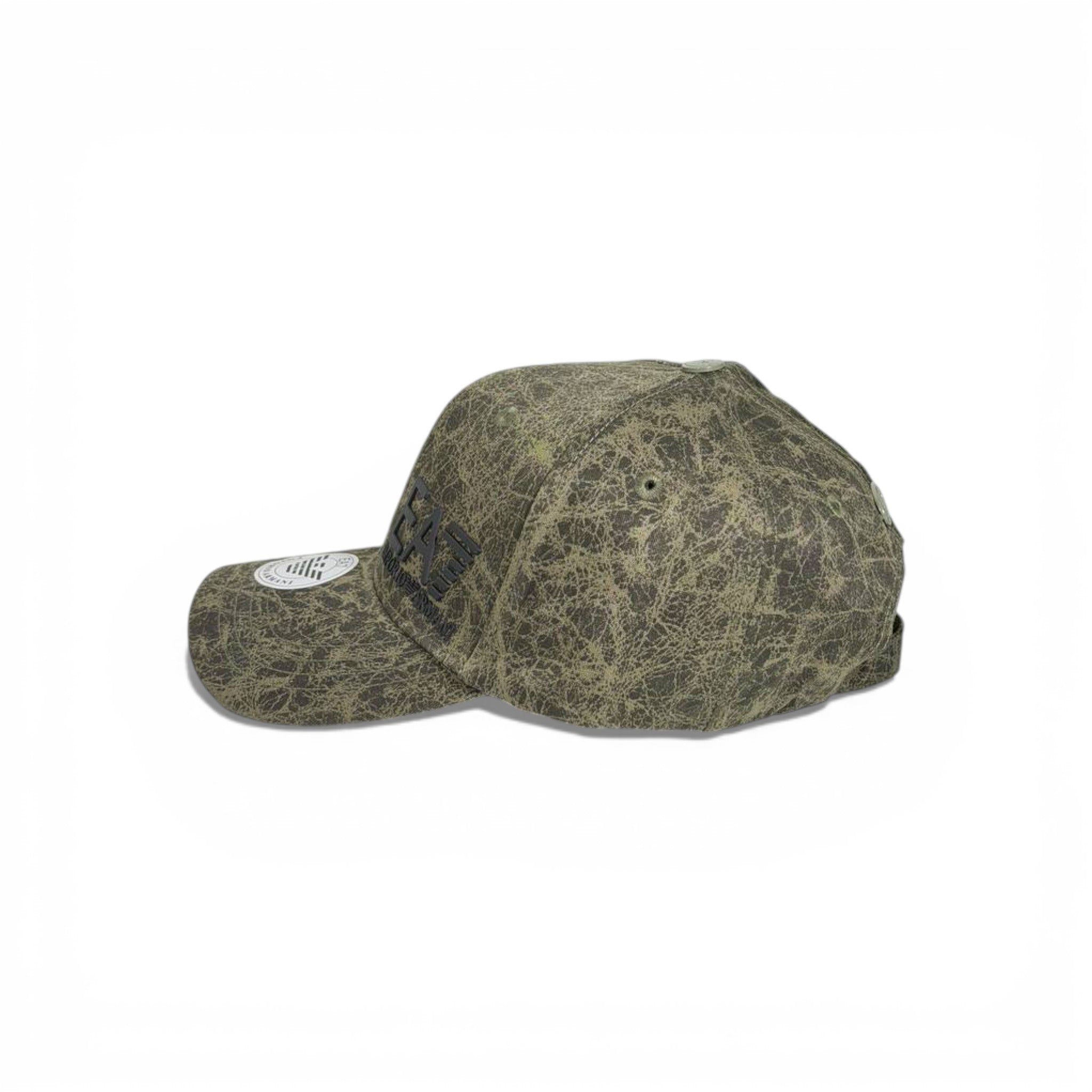 🟢🔥 EA7-Style Textured Camo Baseball Cap 🧢✨