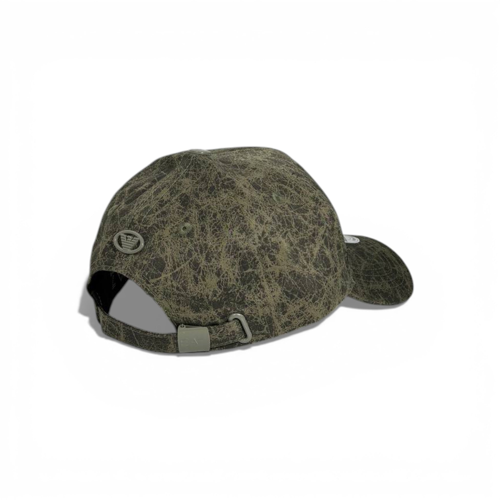 🟢🔥 EA7-Style Textured Camo Baseball Cap 🧢✨