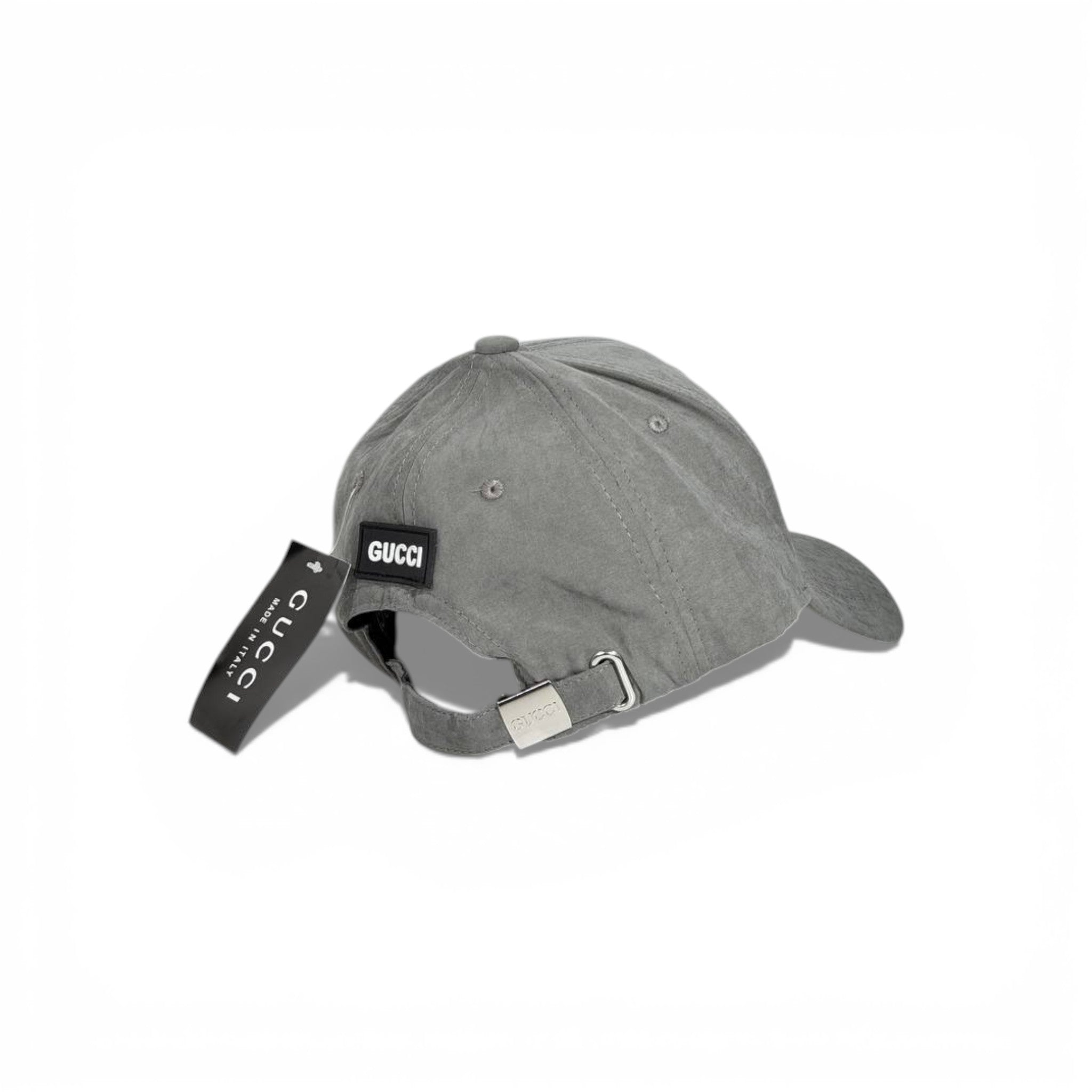 🩶✨ Gucci Grey Suede GG Logo Baseball Cap 🧢🔥