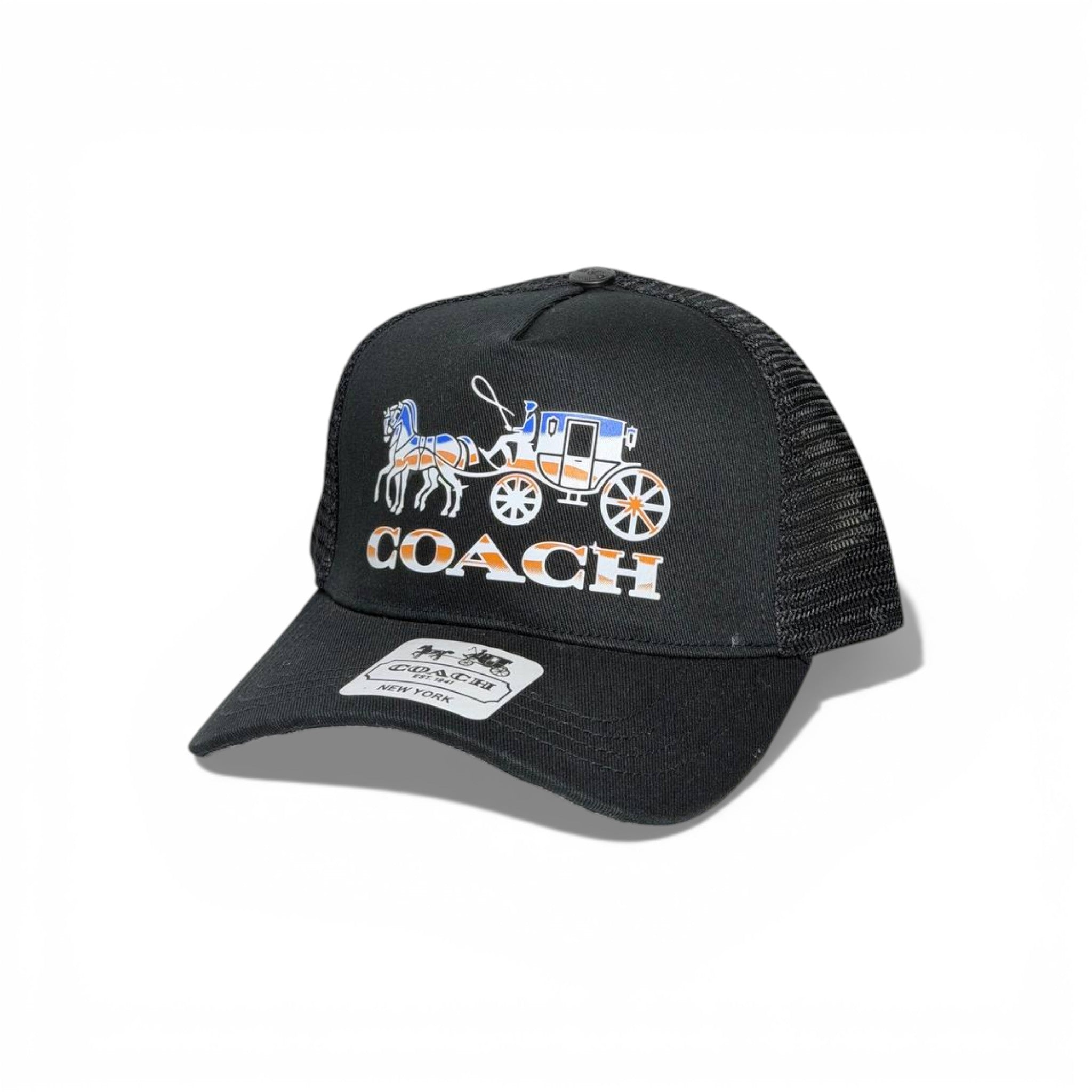 🖤 Coach Black Heritage Trucker Baseball Cap 🐎✨