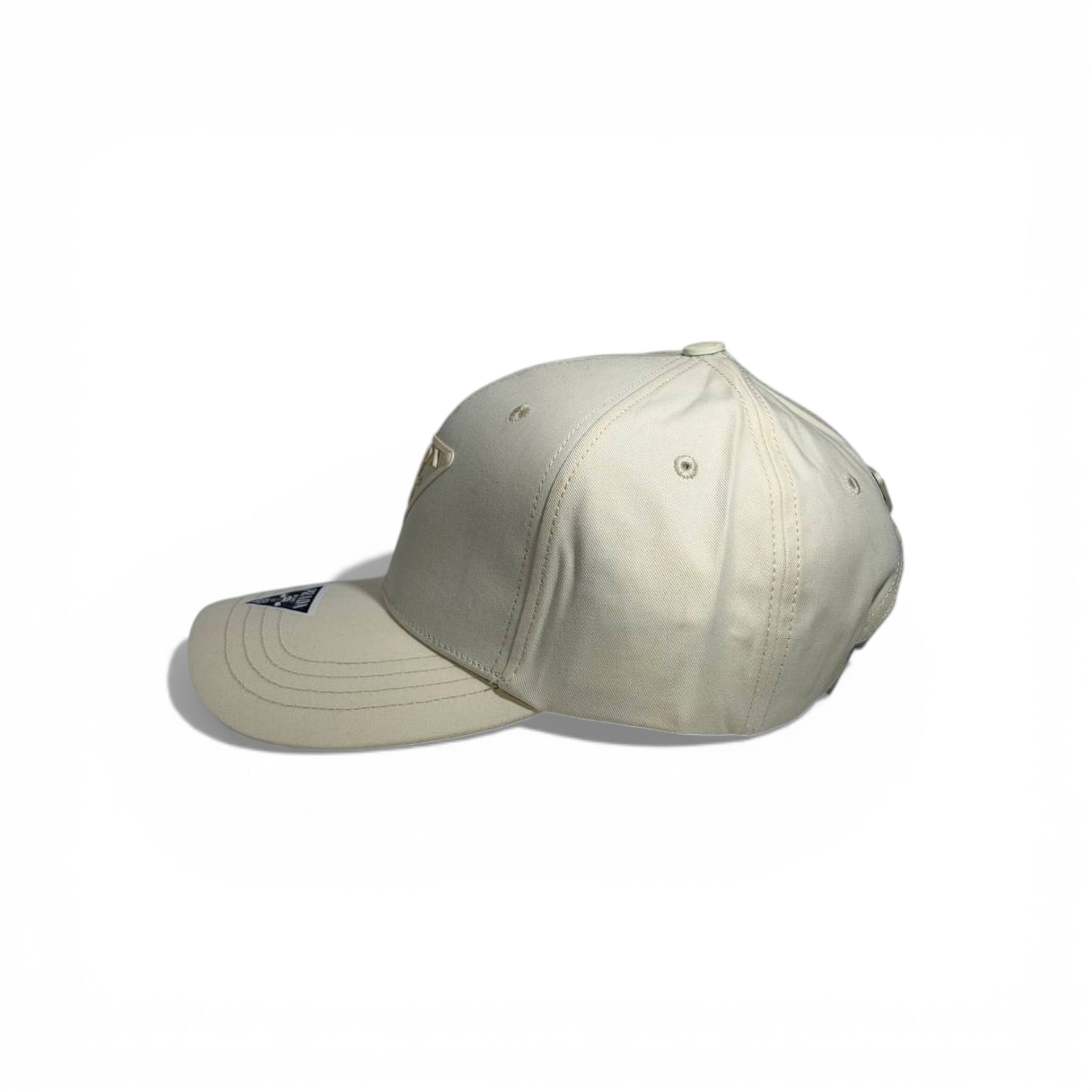 🤍 Prada Ivory Cap with Iconic Triangle Logo 🧢✨