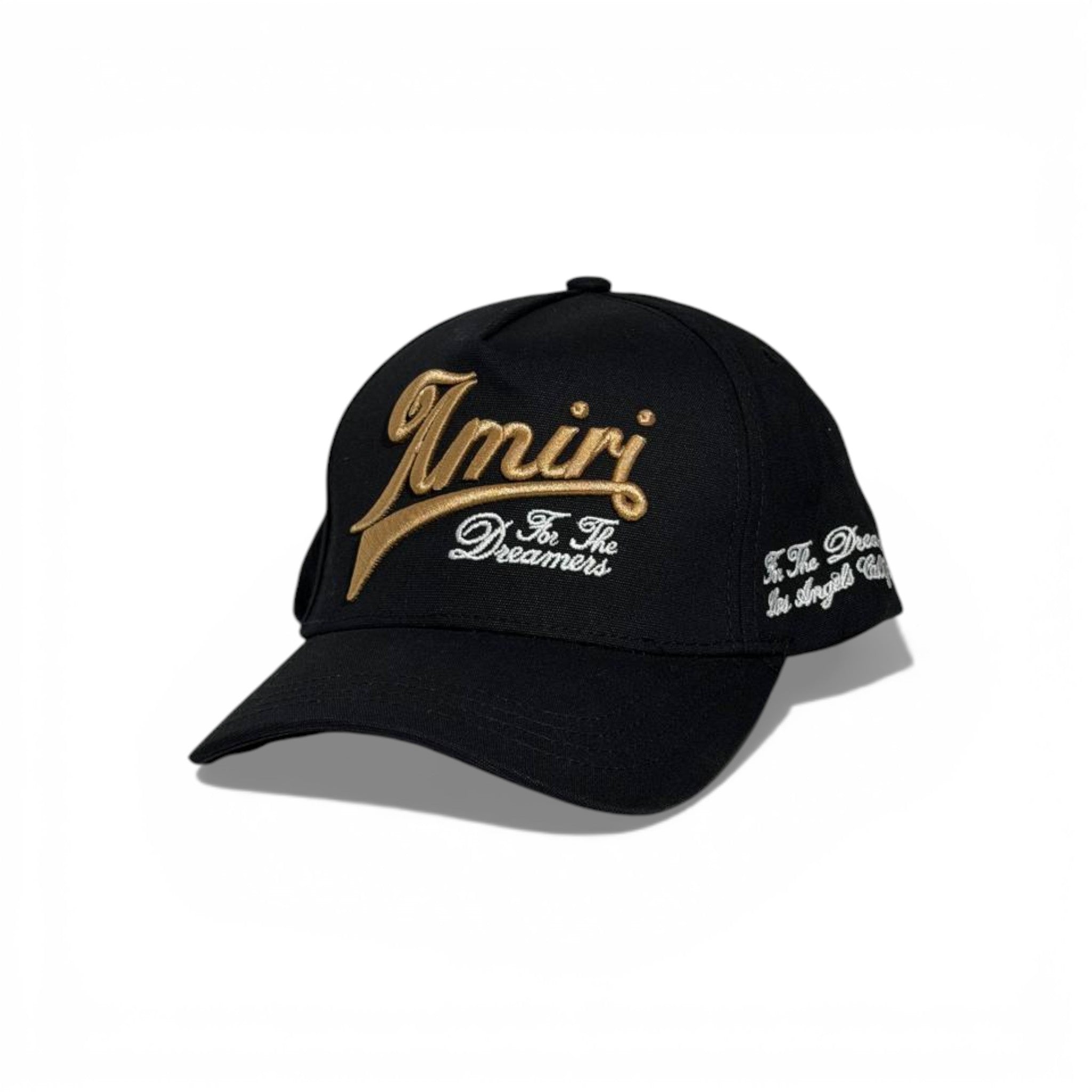 🖤✨ AMIRI Black Cap with Gold Script Logo 🧢🔥