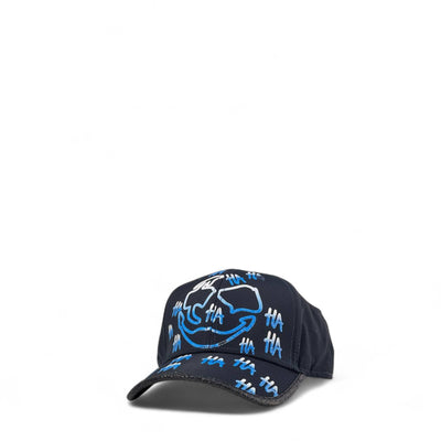 Redfills Joker Edition Cap – Midnight Black & Blue “HA” Laugh Print