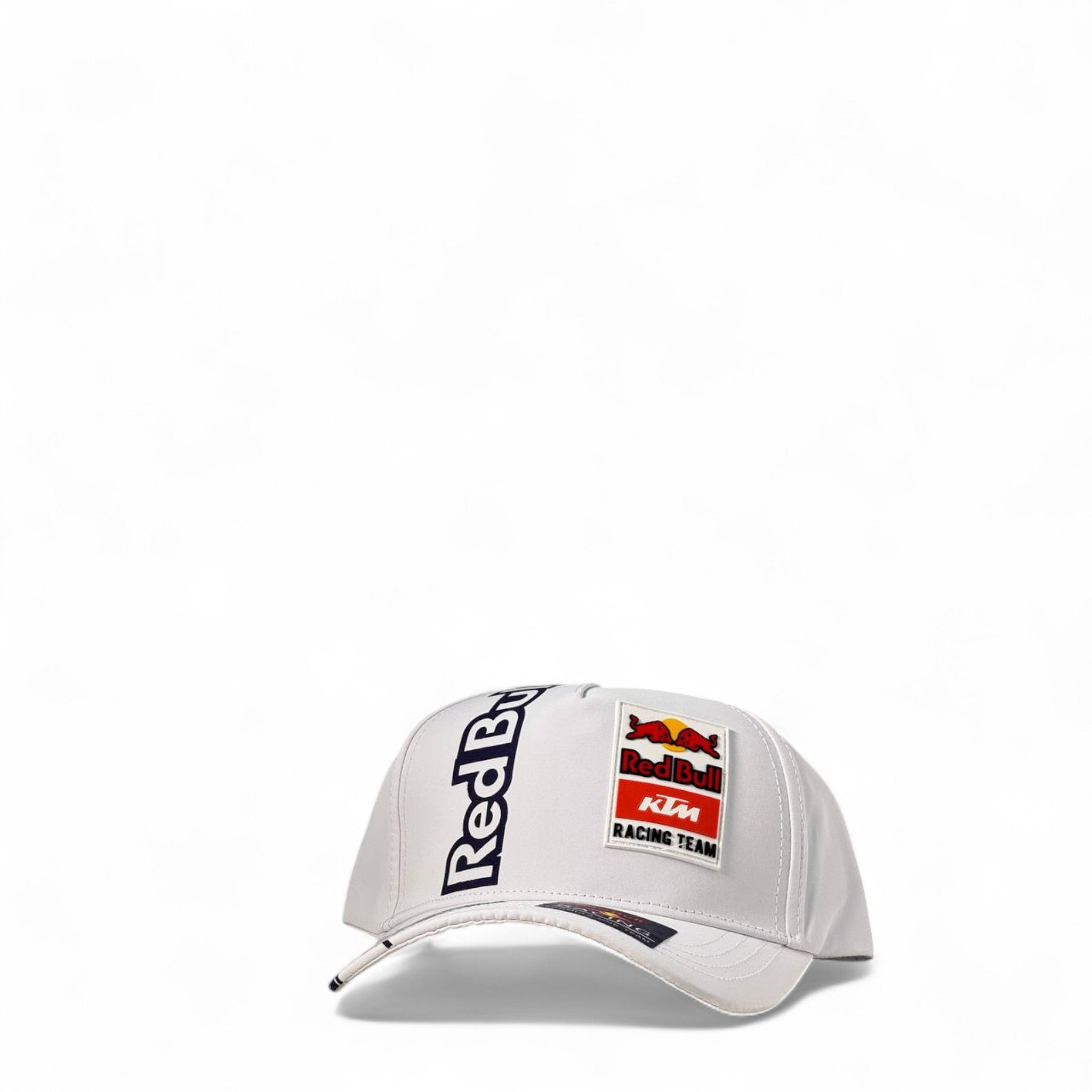 🏁 Red Bull KTM Racing Team Cap – White Edition with Vertical Logo 🧢