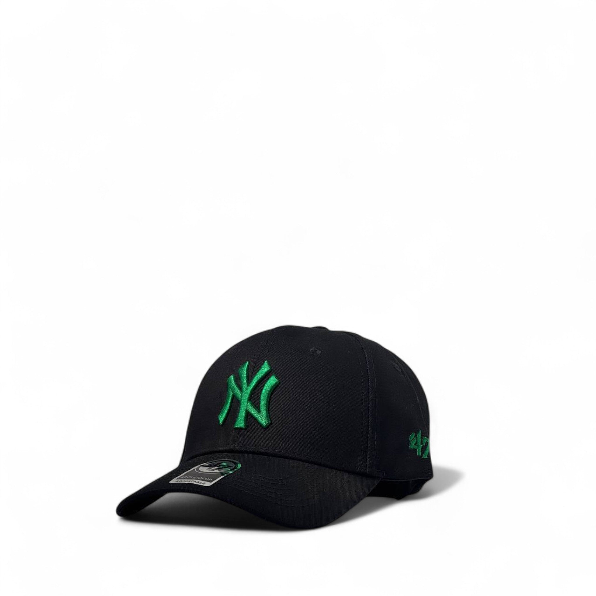๐ค New York Yankees Cap โ Black Edition with Green Logo by 47 Brand ๐งข๐
