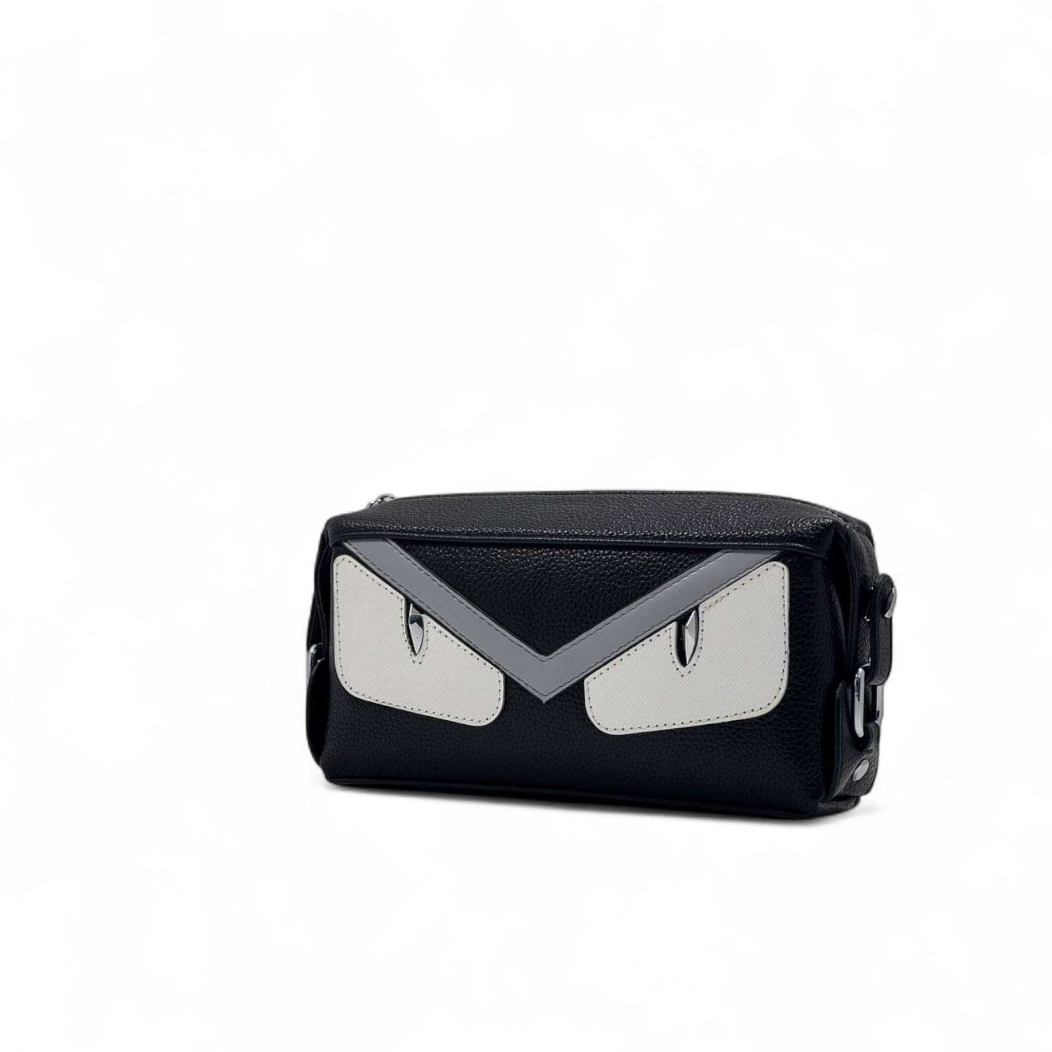 🖤 Fendi Monster Eyes Bag – Black with White & Grey Detailing 👀