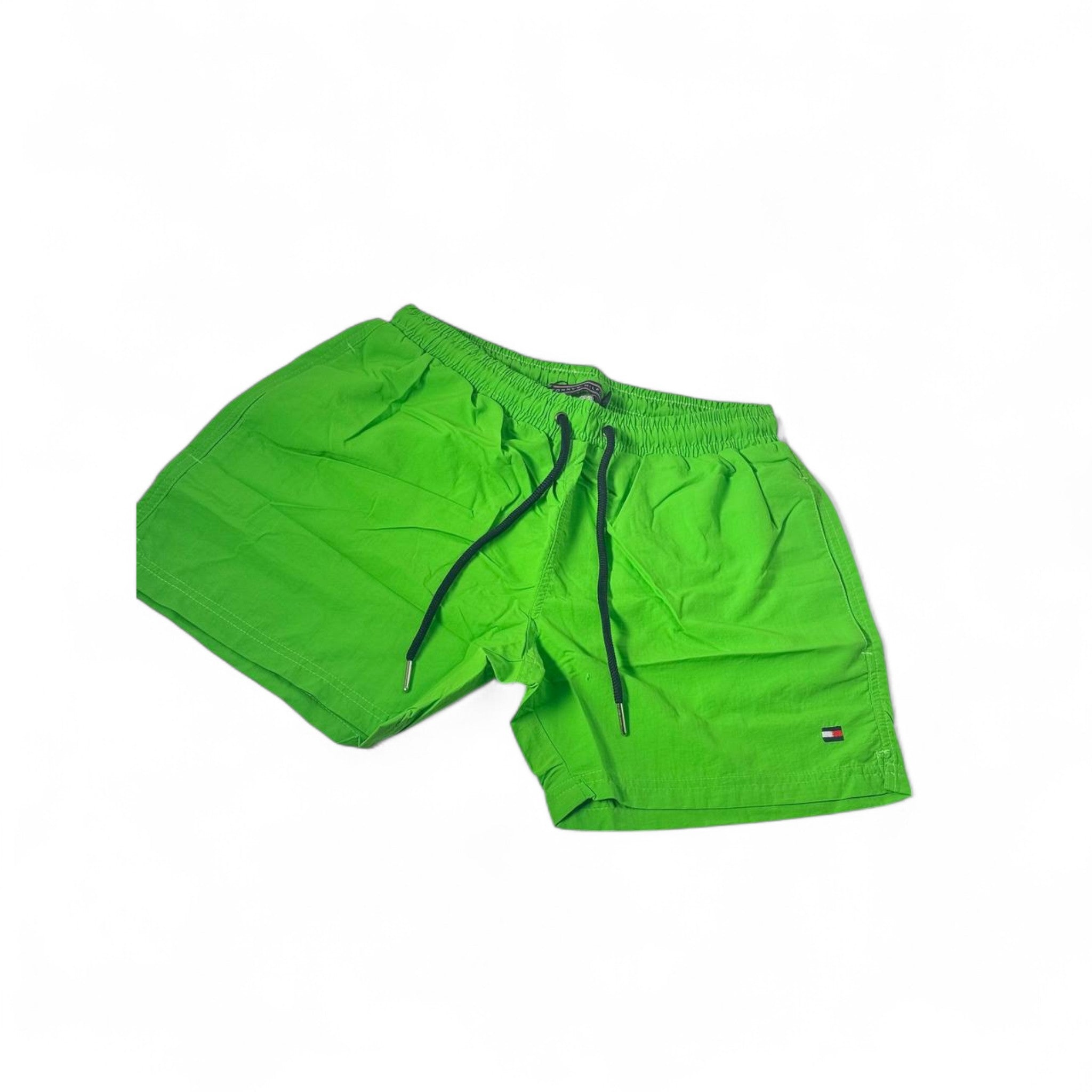 💚 Tommy Hilfiger Neon Green Swim Shorts – Bold, Bright & Beach-Ready