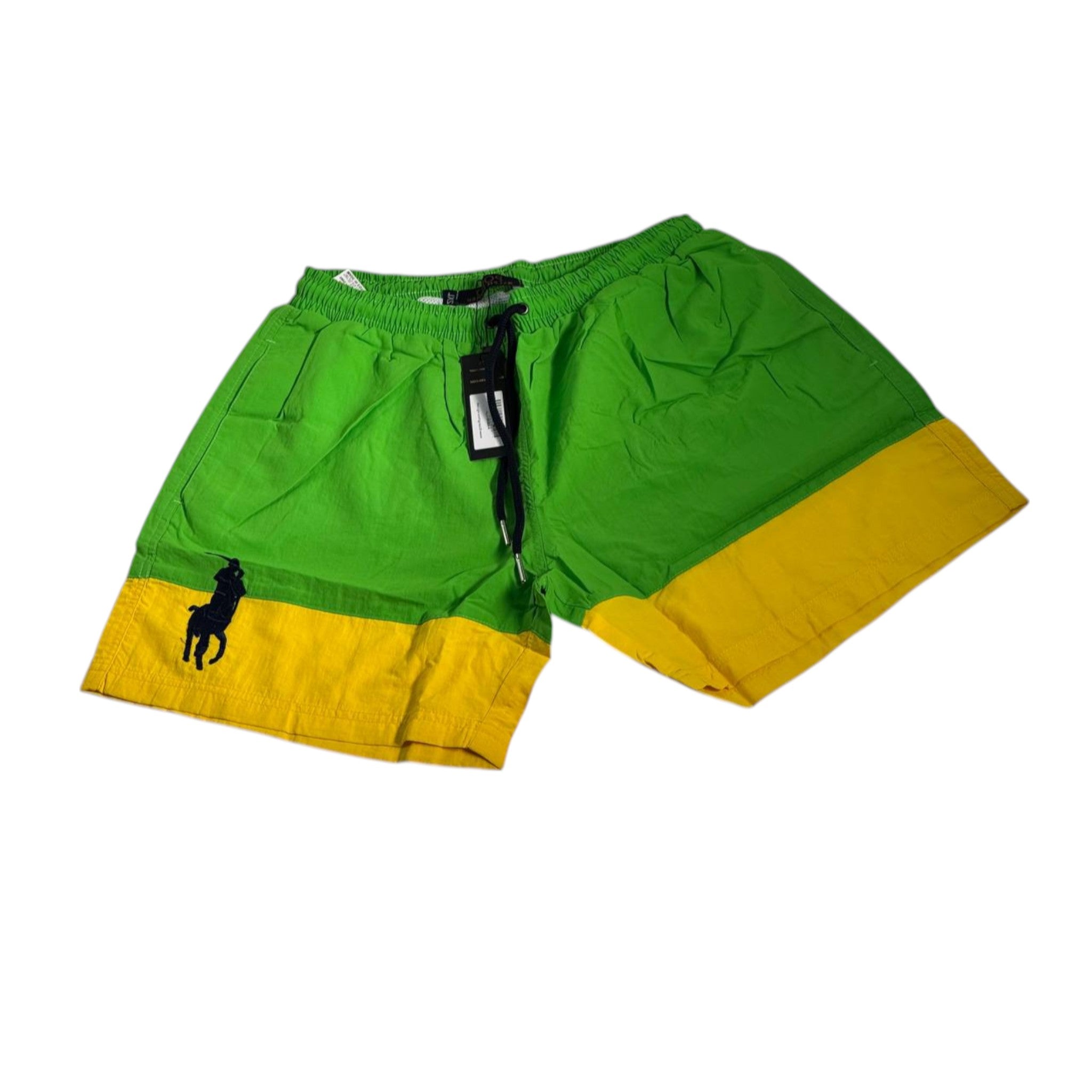 💛💚 Polo Ralph Lauren Green & Yellow Swim Shorts – Island Vibes Edition