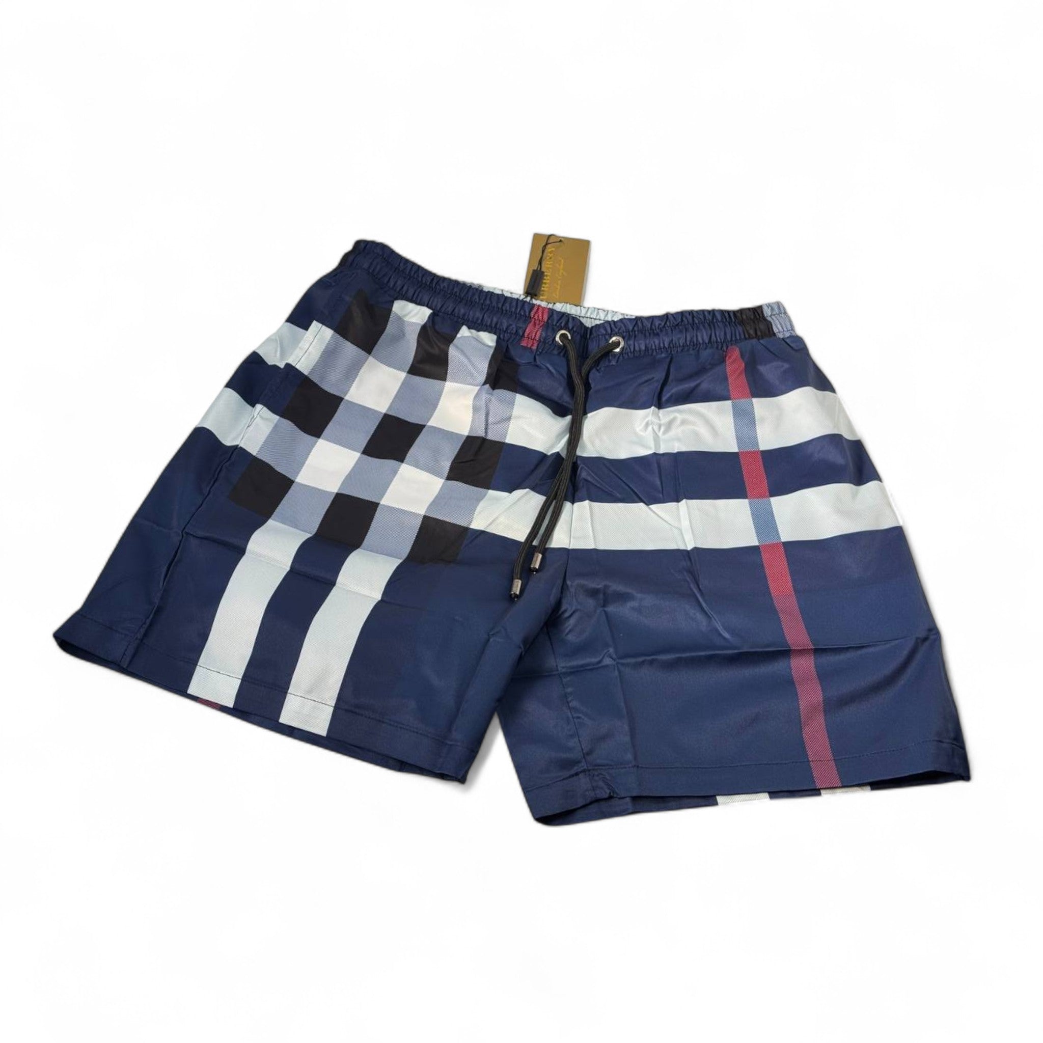 💙 Burberry Navy Check Swim Shorts – Signature British Elegance 🩳✨