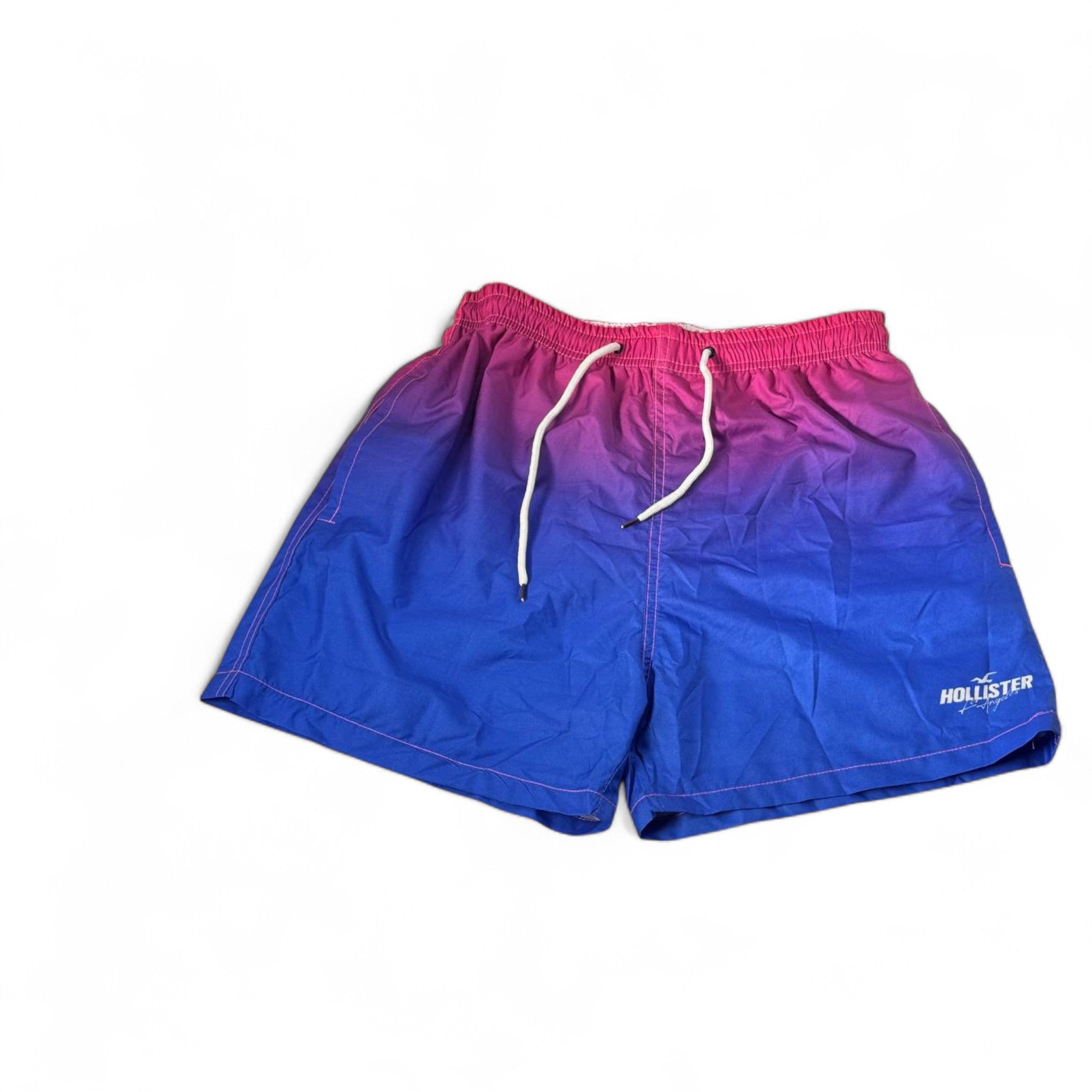 🌅 Hollister Ombre Swim Shorts – Sunset Pink to Ocean Blue 🏖️🩳