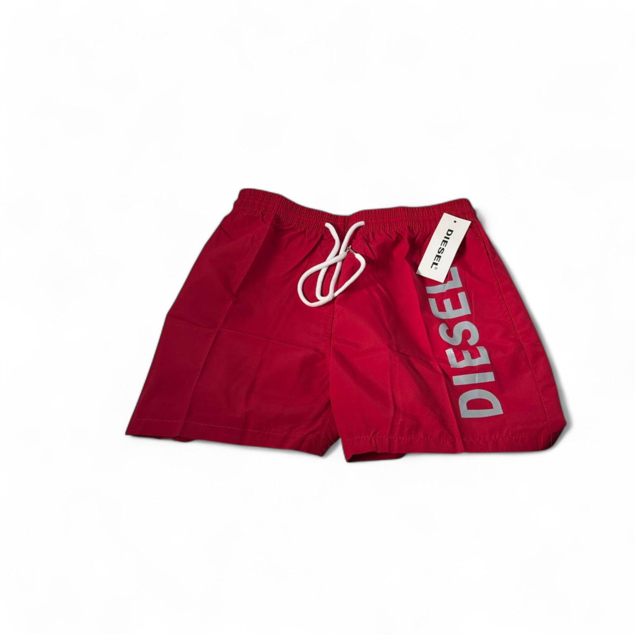 ❤️ DIESEL Red Swim Shorts – Bold Logo Statement 🩳🔥