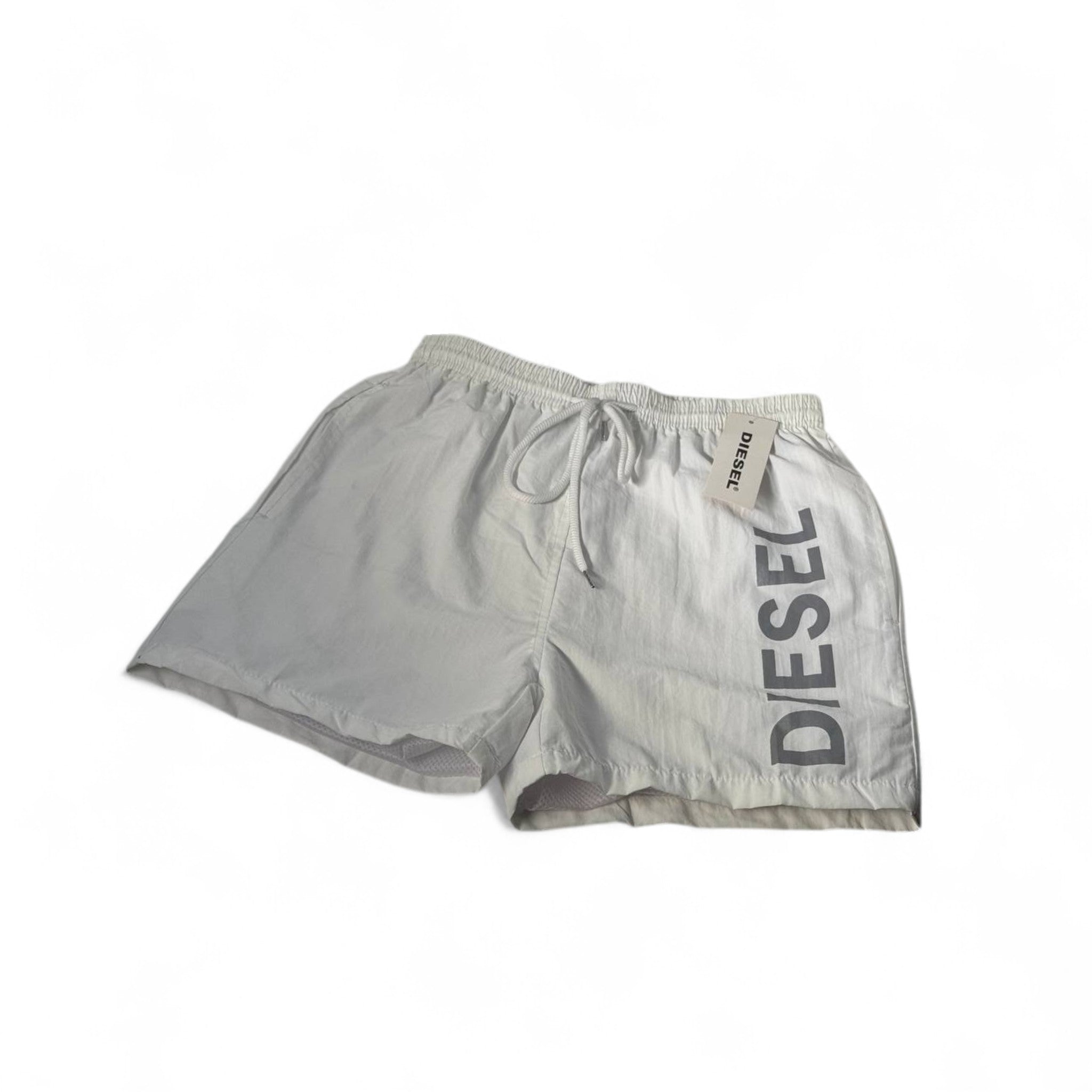 🤍 DIESEL White Swim Shorts – Clean Logo Luxe Edition 🩳✨