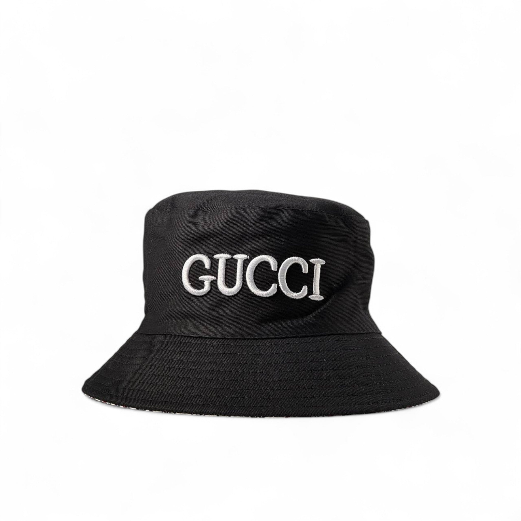 🧢 Gucci Reversible Bucket Hat – Black Minimal & Logo Patterned Luxury 🎩✨