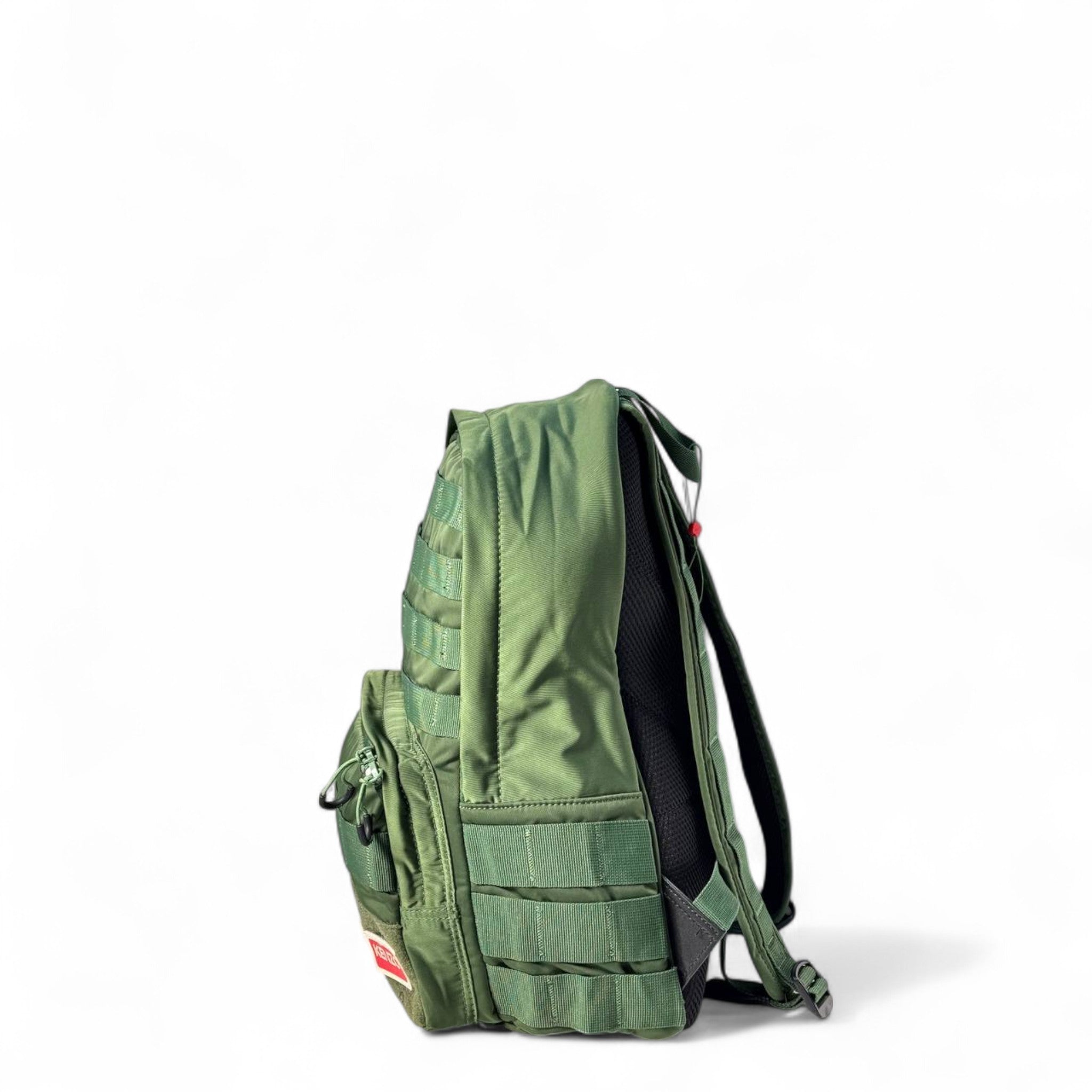 Kenzo Tactical Green Backpack – Embroidered Patch Edition 🪖🧵🌿