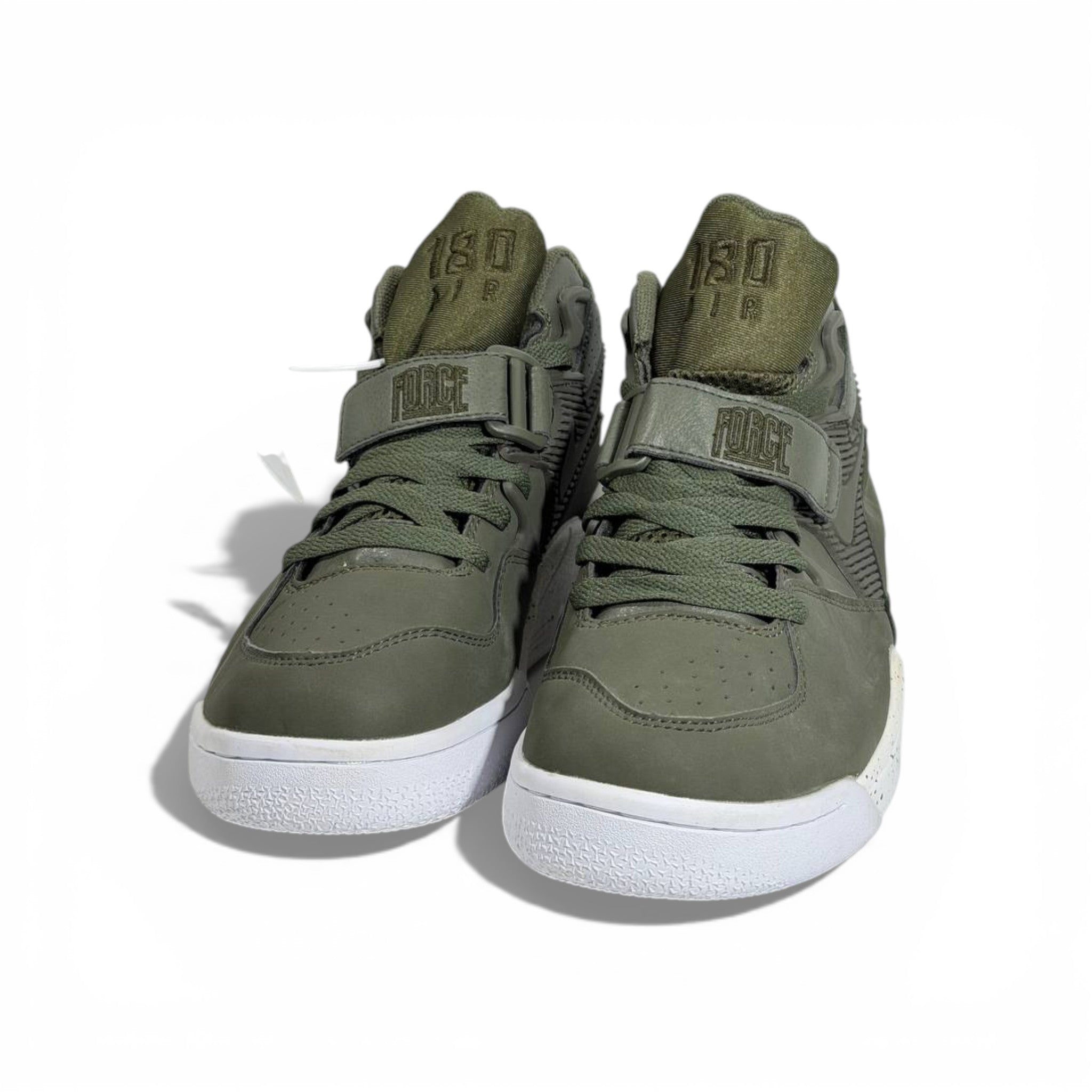 🟢👟 Nike Air Force Mid Sneakers – Olive Green & White Street Power 💥✨