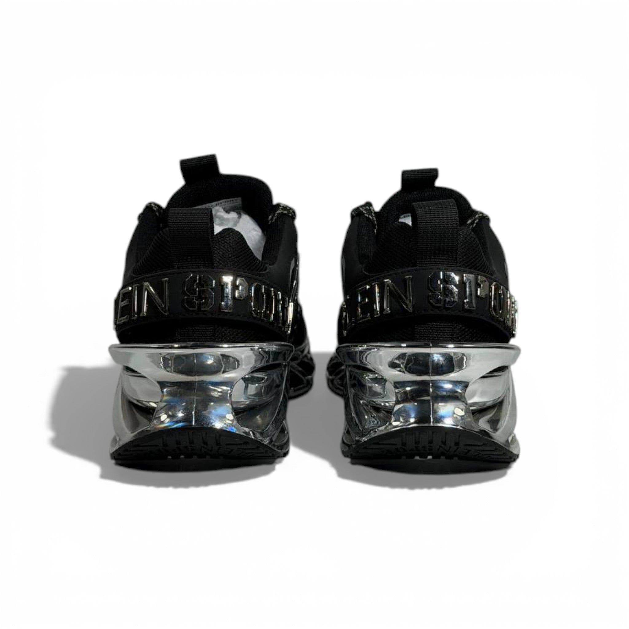 ⚡🖤 Philipp Plein Black Chrome Blade Sneakers – Ultimate Statement Luxury 👟🔥