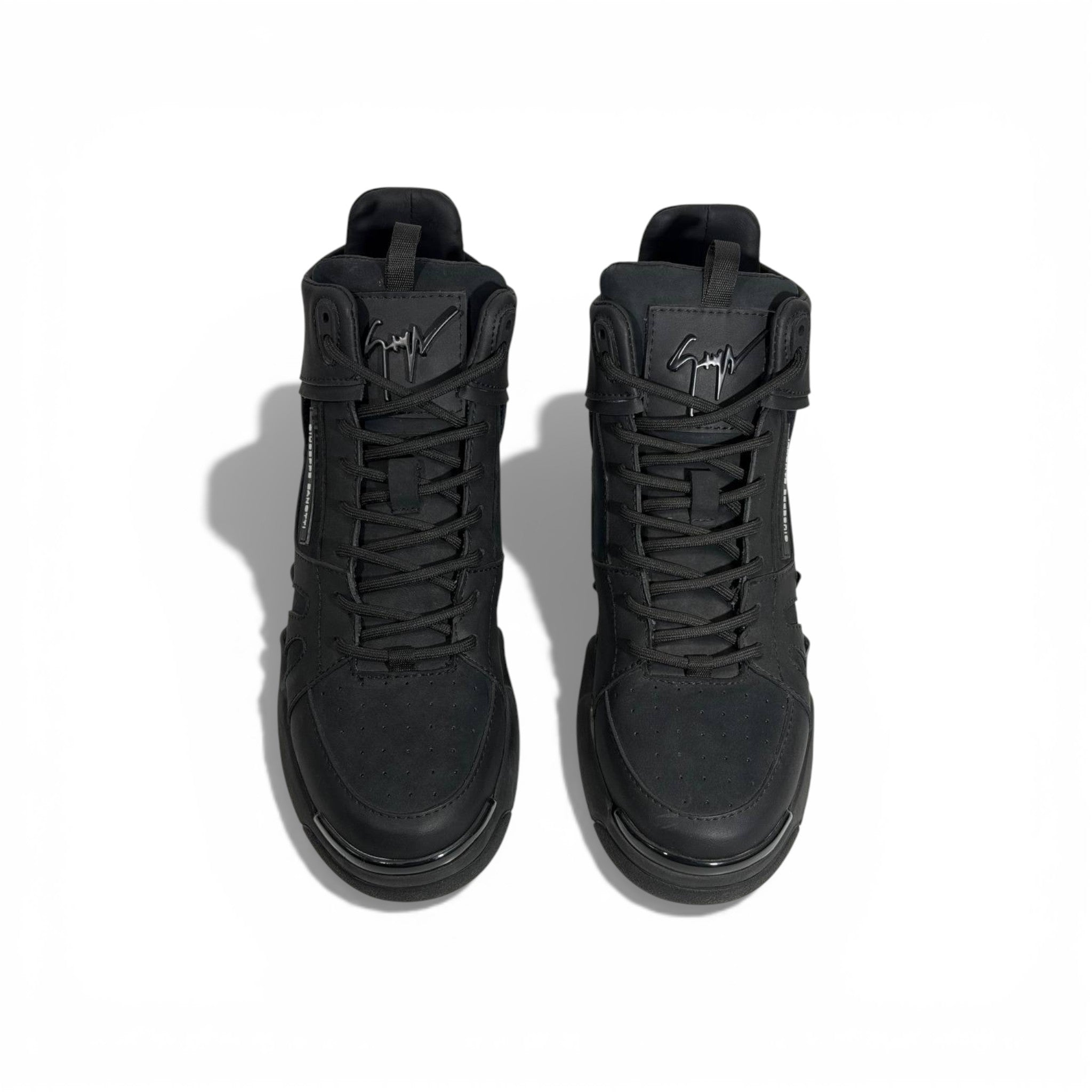 🖤✨ Giuseppe Zanotti All-Black High-Top Sneakers – Bold Italian Luxury 👟🔥