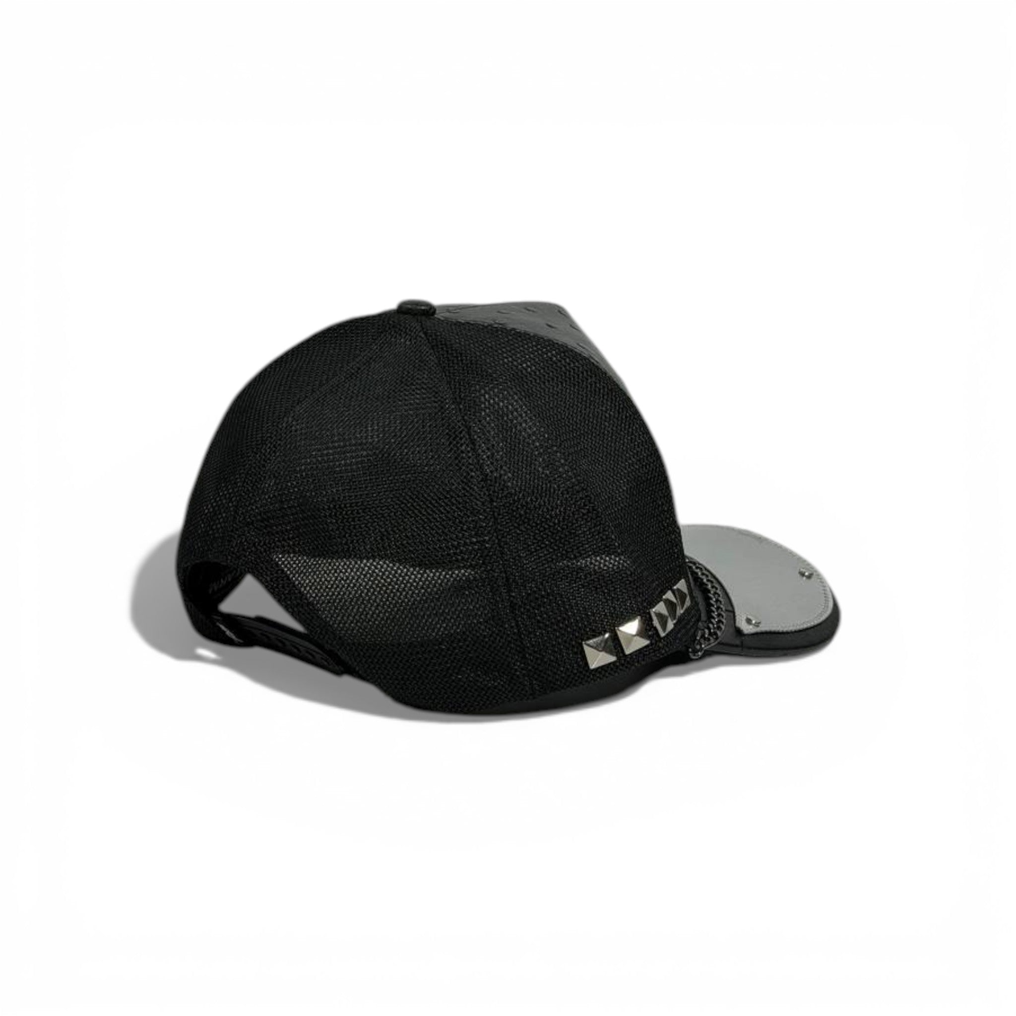 🐶🔥 Boss Bulldog Black Studded Baseball Cap