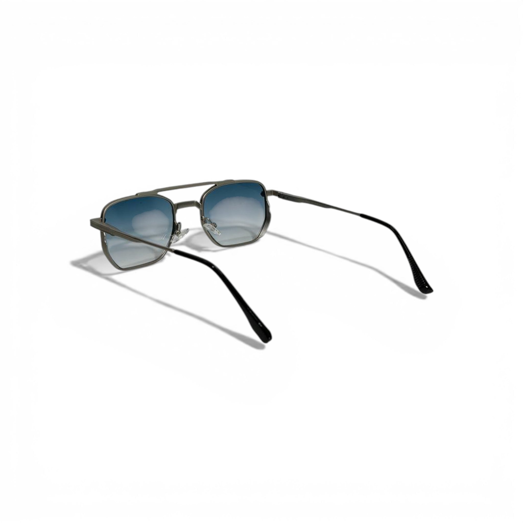 🕶️ Police Square Metal Sunglasses – Gradient Lens Style ✨