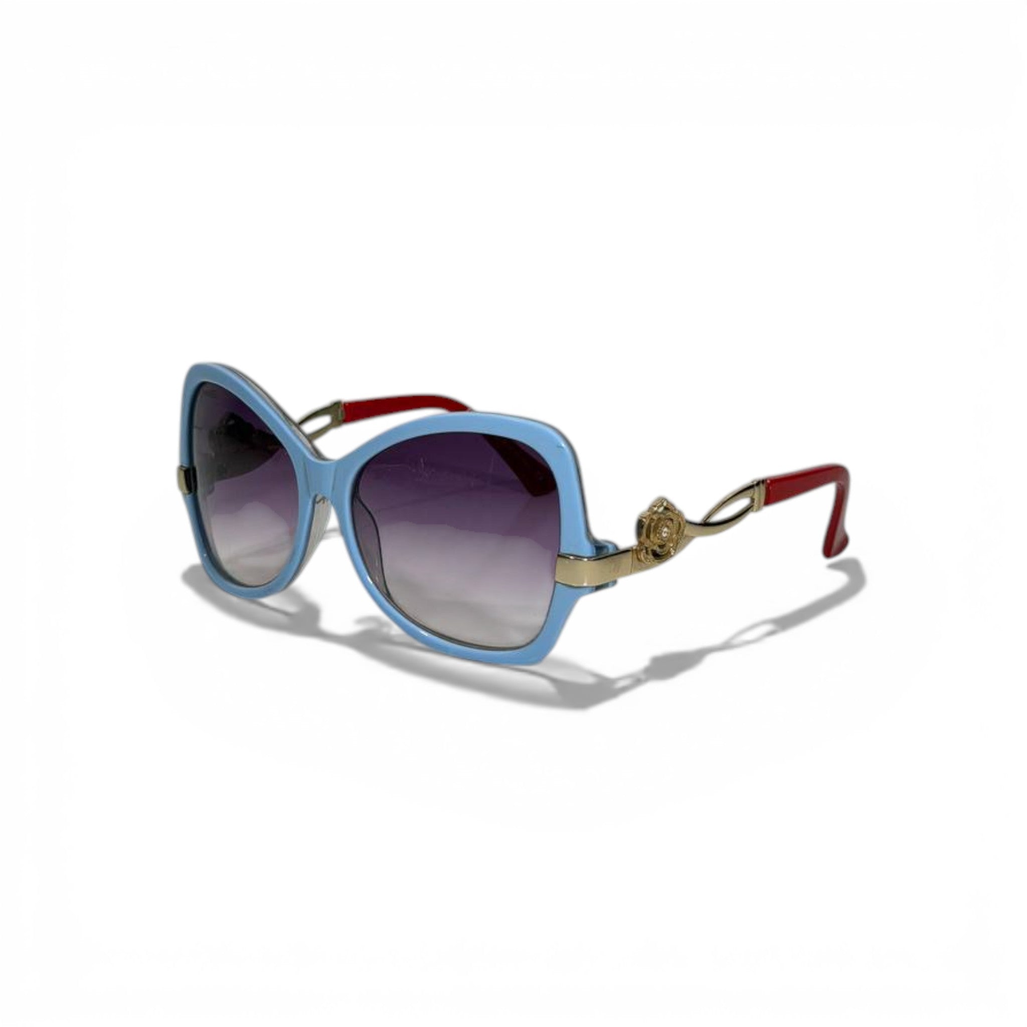 ๐ถ๏ธ๐ Chanel Blue Oversized Sunglasses with Gold CC Detail ๐๐ถ๏ธ