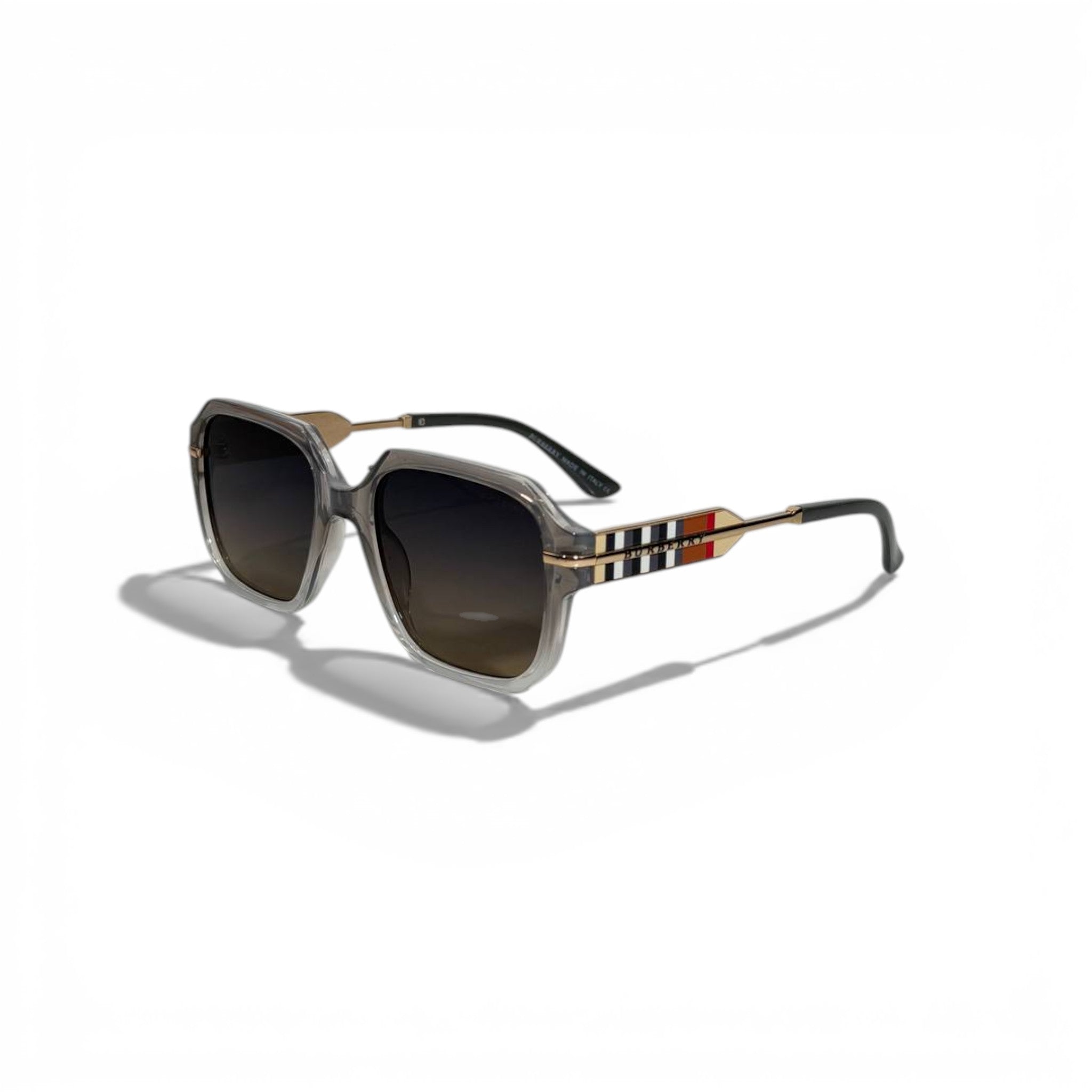 🕶️🤎 Burberry Square Sunglasses with Iconic Check Side Detail 🤎🕶️