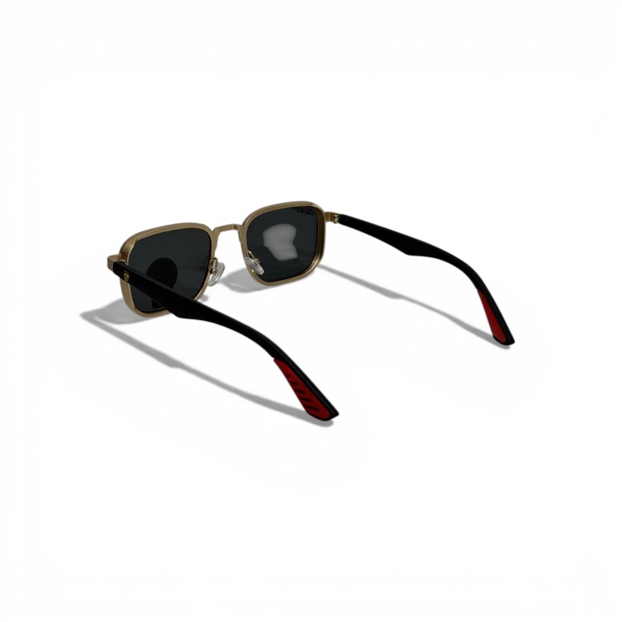 🕶️🏎️ Ray-Ban x Ferrari Gold Square Sunglasses with Black Lenses 🏎️🕶️