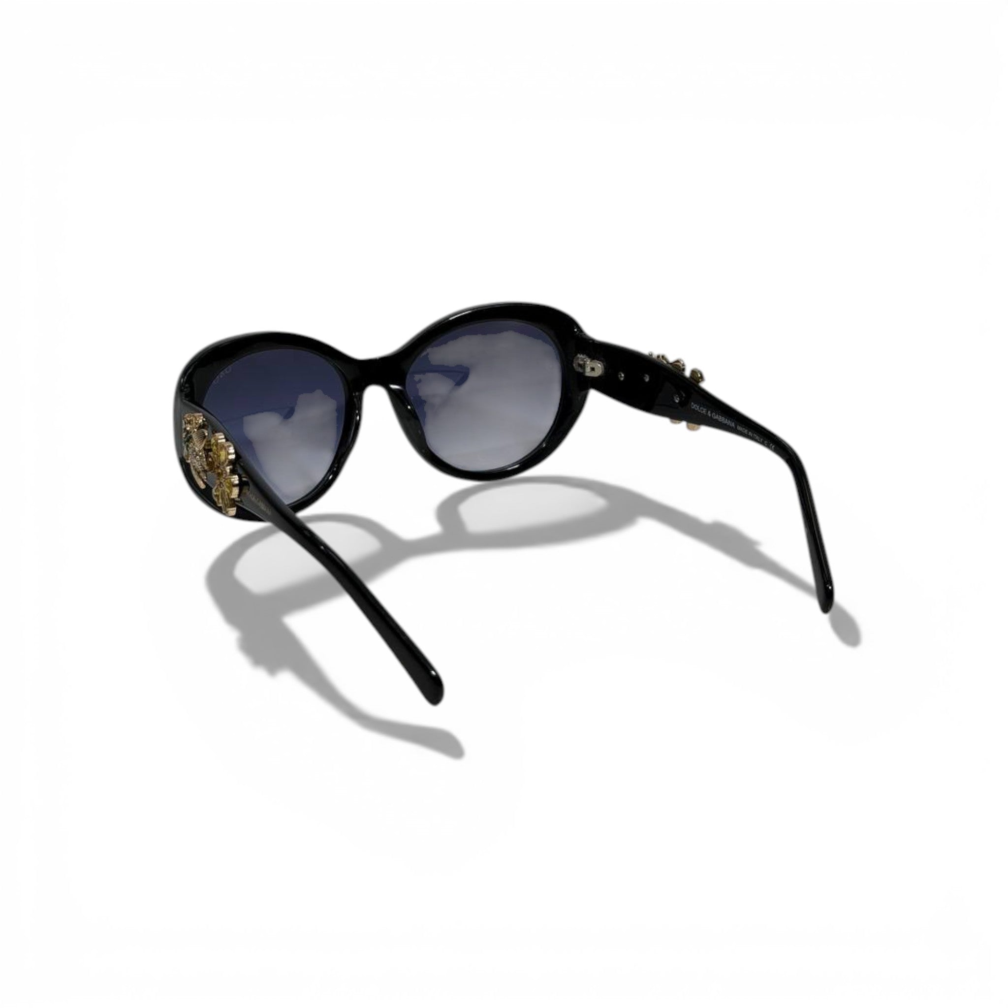 🕶️✨ Dolce & Gabbana Oval Sunglasses with Gold Baroque Detailing ✨🕶️