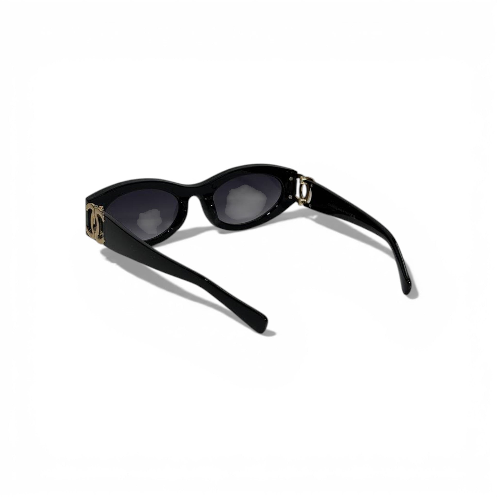 Chanel Oval Sunglasses – Black with Gold CC Icon 🕶️✨