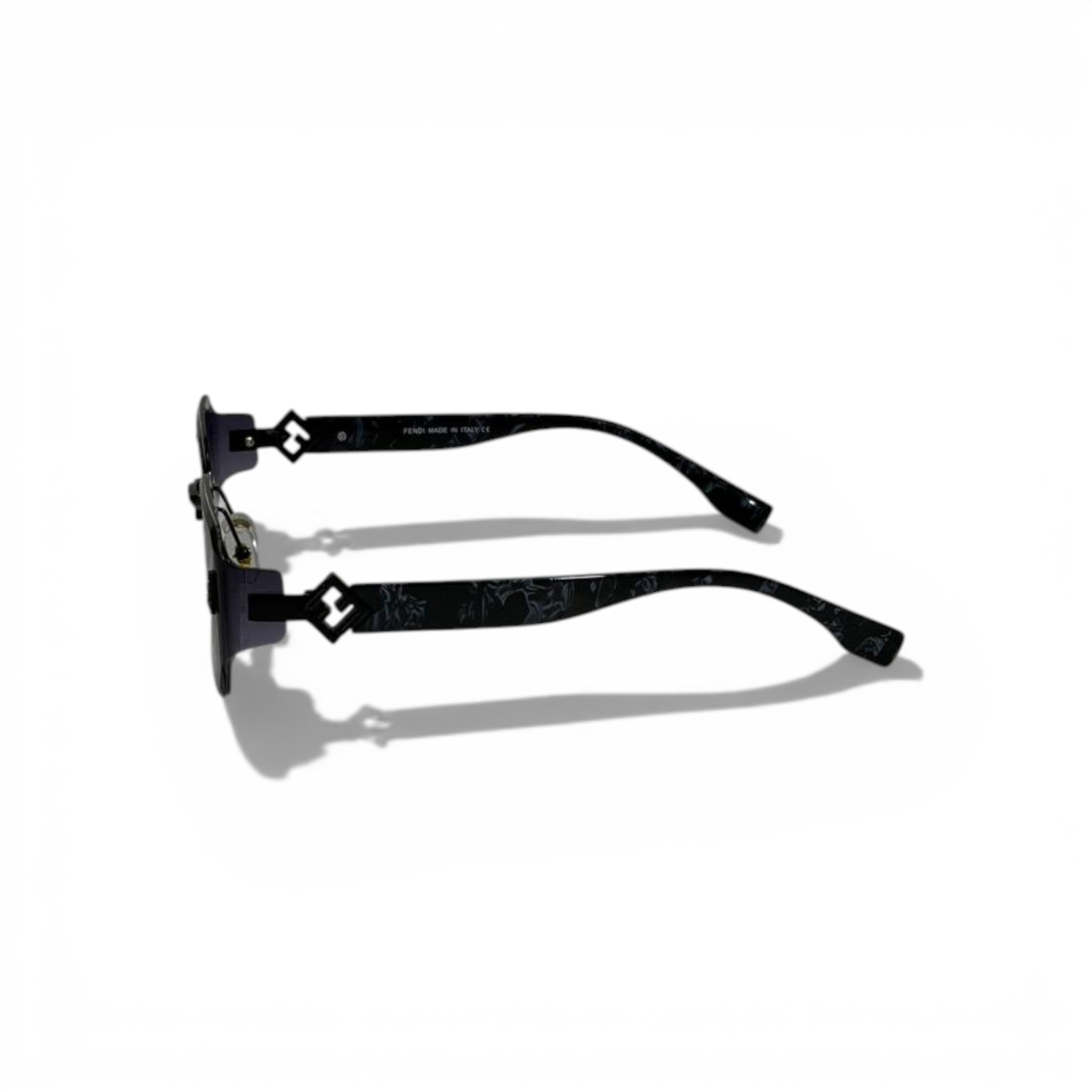 FENDI Rimless Square Sunglasses Black Gradient Lenses Luxury Style 🖤✨😎