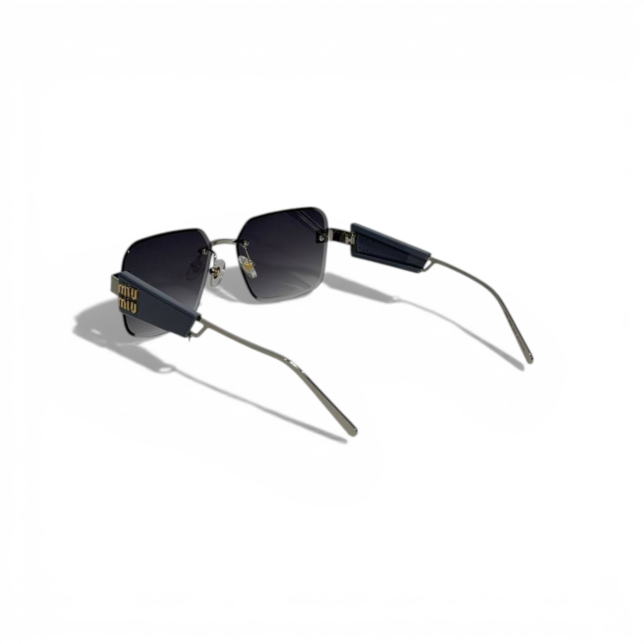 Miu Miu Square Sunglasses Grey Gradient Lenses Bold Logo Luxury Style 😎🕶️✨