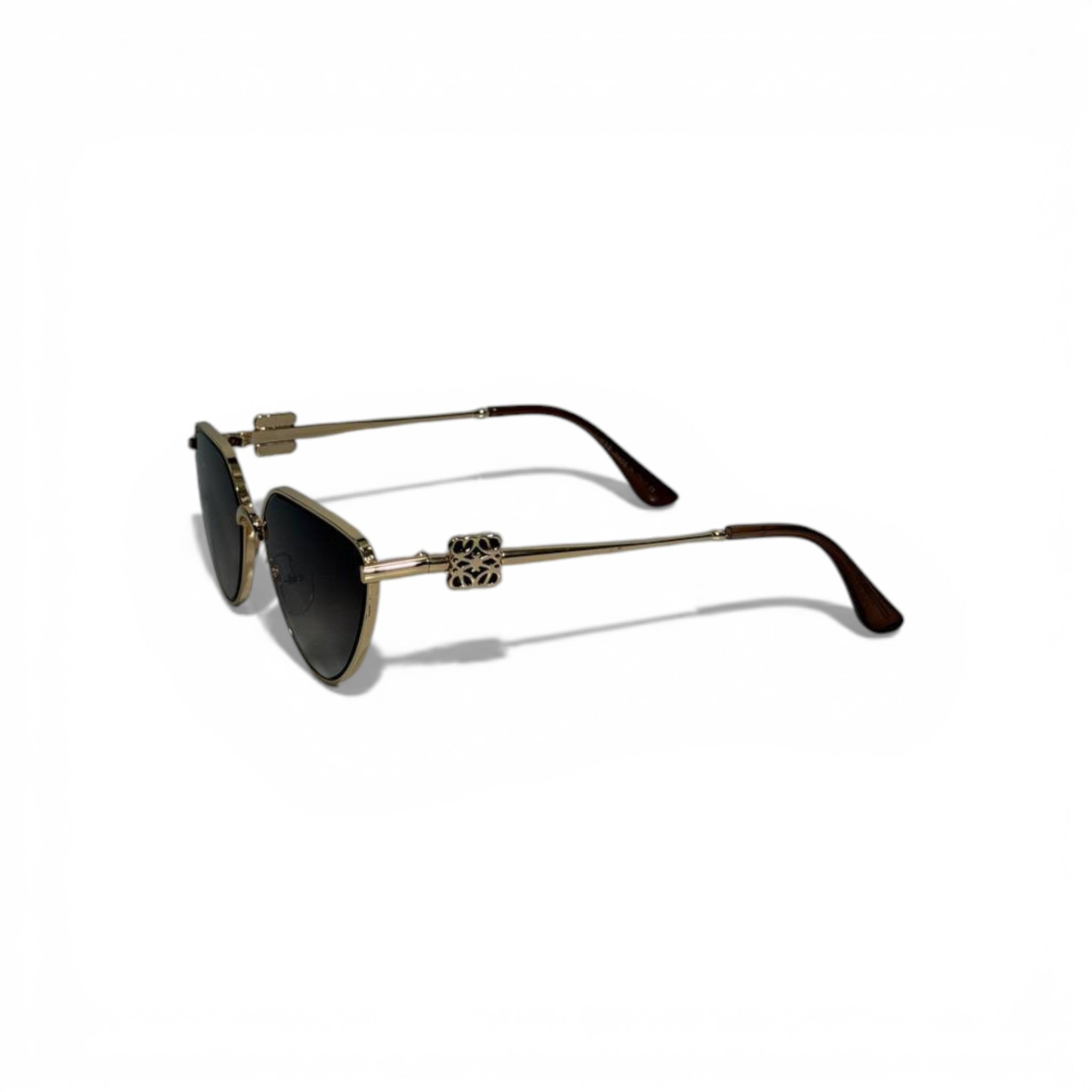 Loewe Gold Metal Sunglasses Elegant Luxury Design 🕶️✨🤎