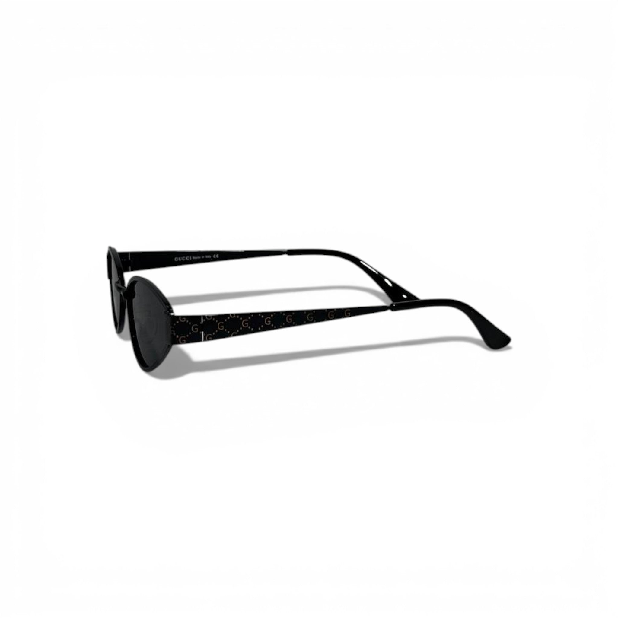 Gucci Oval Black Sunglasses GG Signature Luxury 🕶️🖤✨