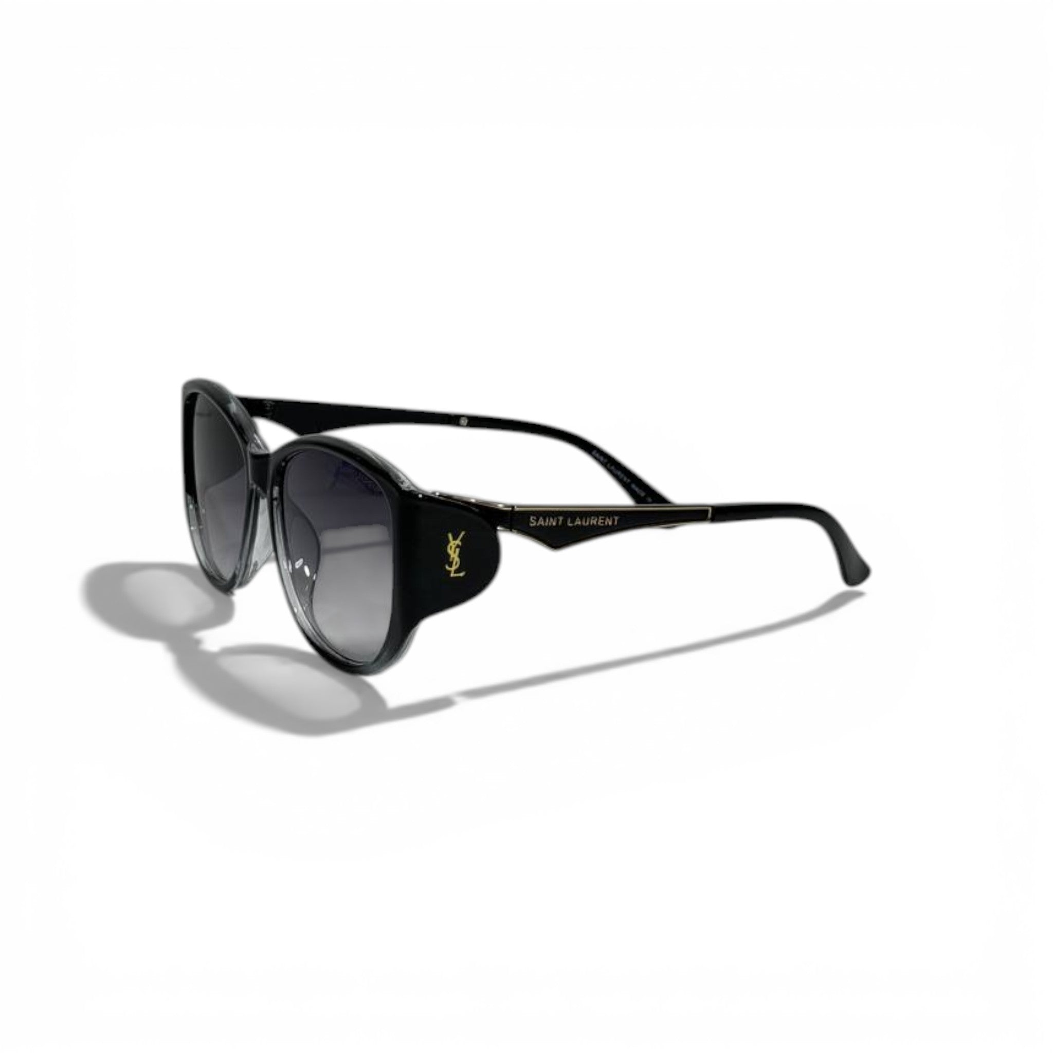 🖤 SAINT LAURENT Oversized Sunglasses – Black Frame & Grey Gradient Lenses | Luxury Designer Eyewear 🖤