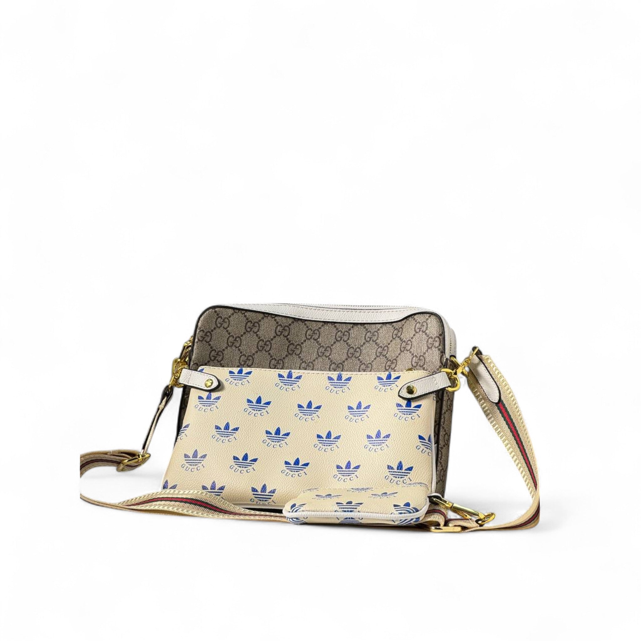 Gucci x Adidas GG Supreme Crossbody 💼💙 – Sporty Luxe Collab Vibes