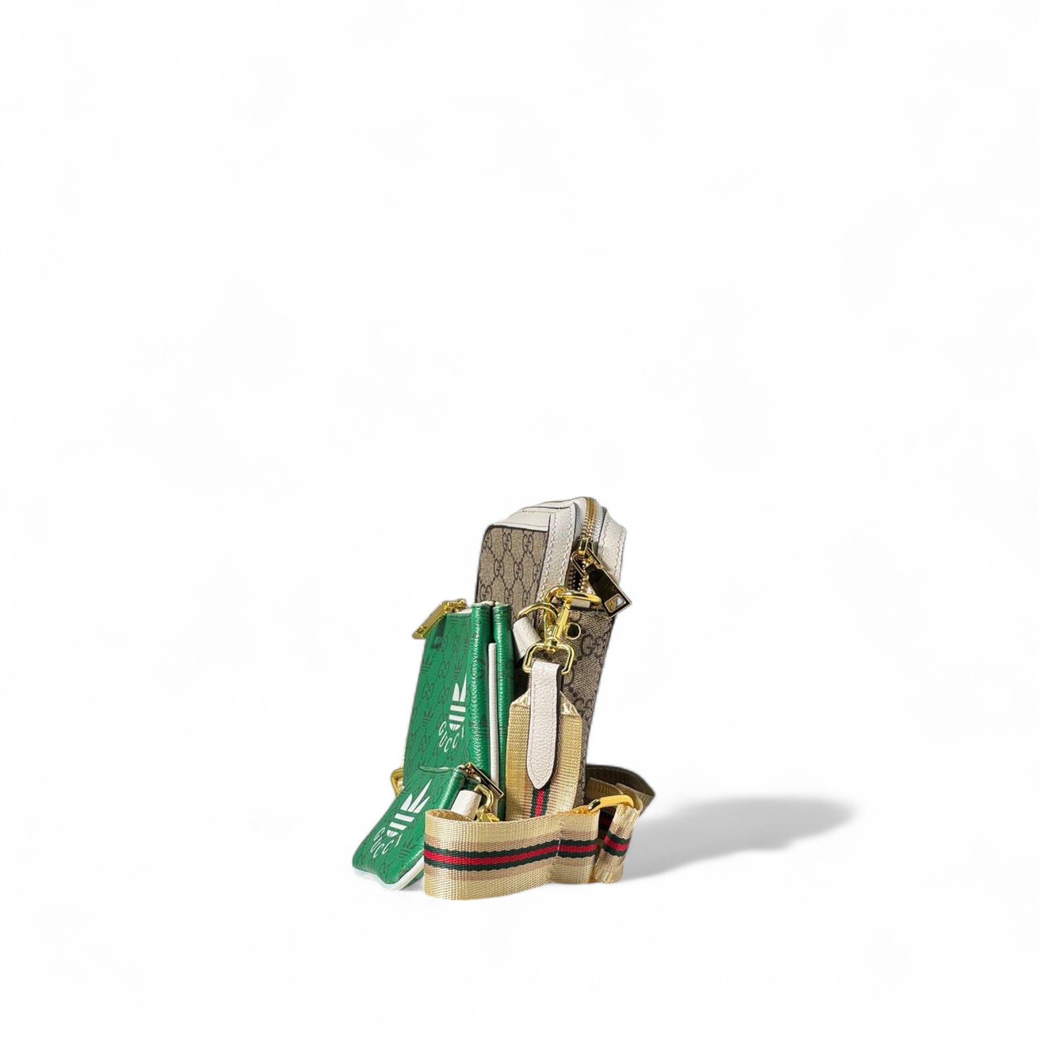 Gucci x Adidas Green GG Crossbody Set ๐๐ โ Street Luxe with a Retro Kick