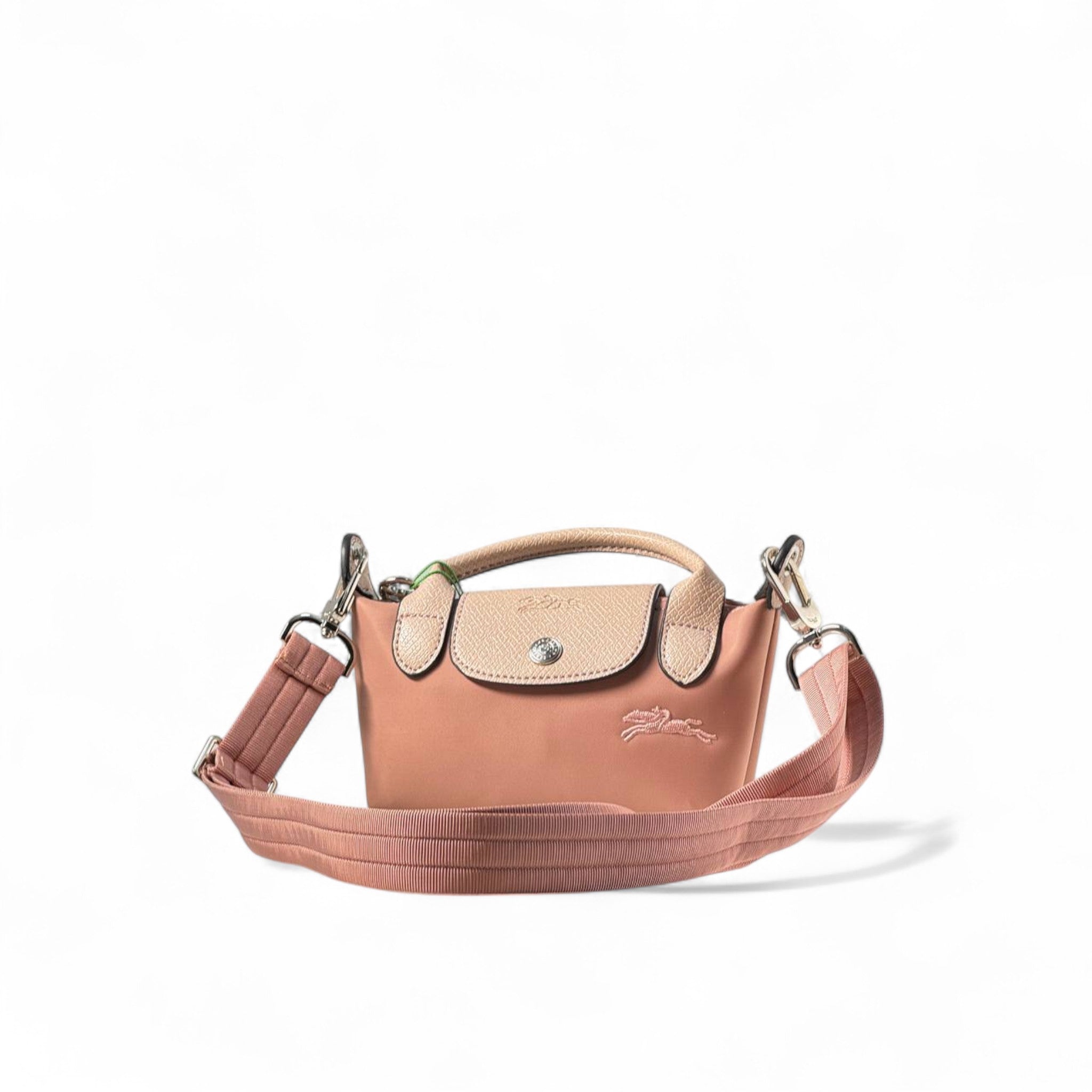 Longchamp Le Pliage Green Mini – Dusty Pink Dream 🌸🧺