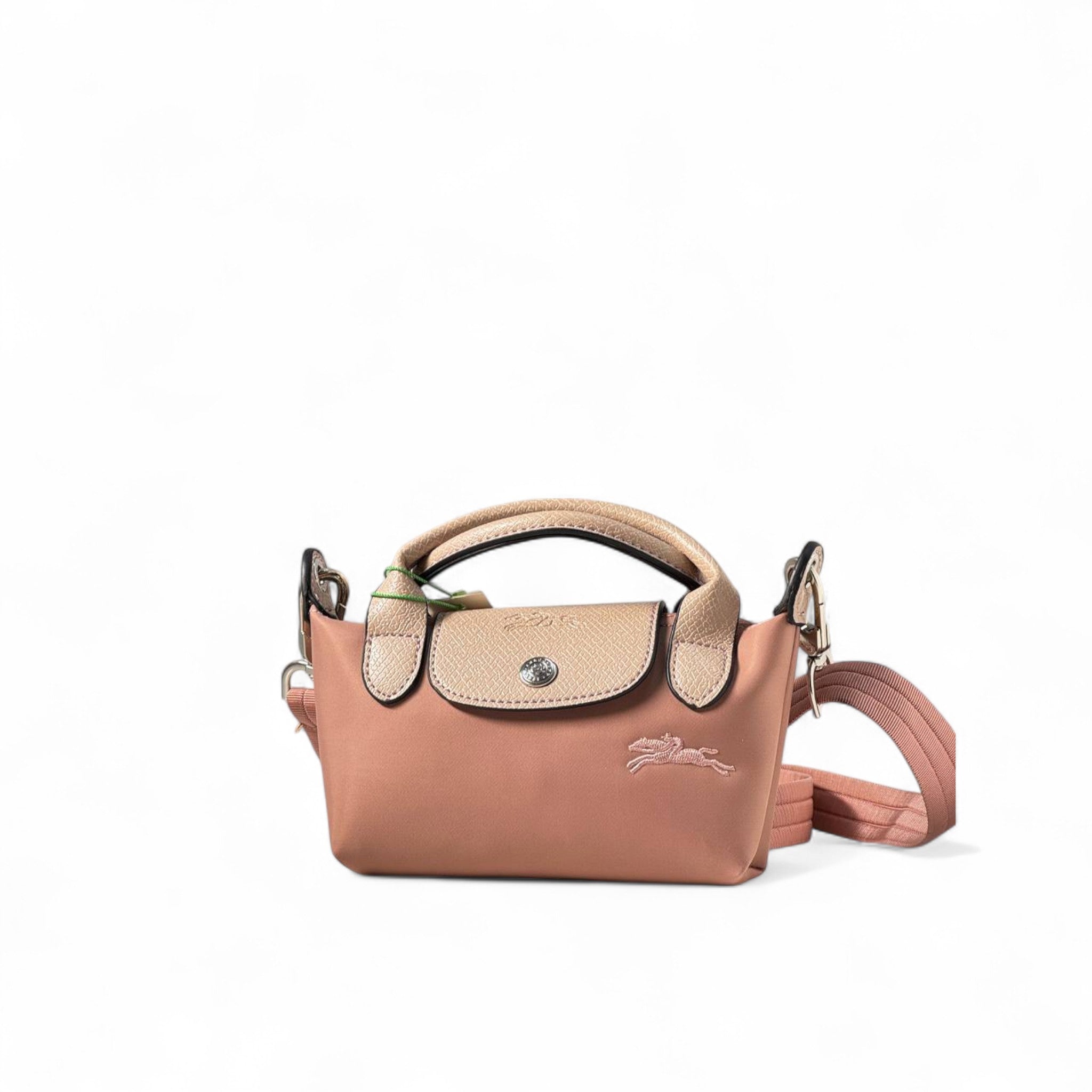 Longchamp Le Pliage Green Mini – Dusty Pink Dream 🌸🧺