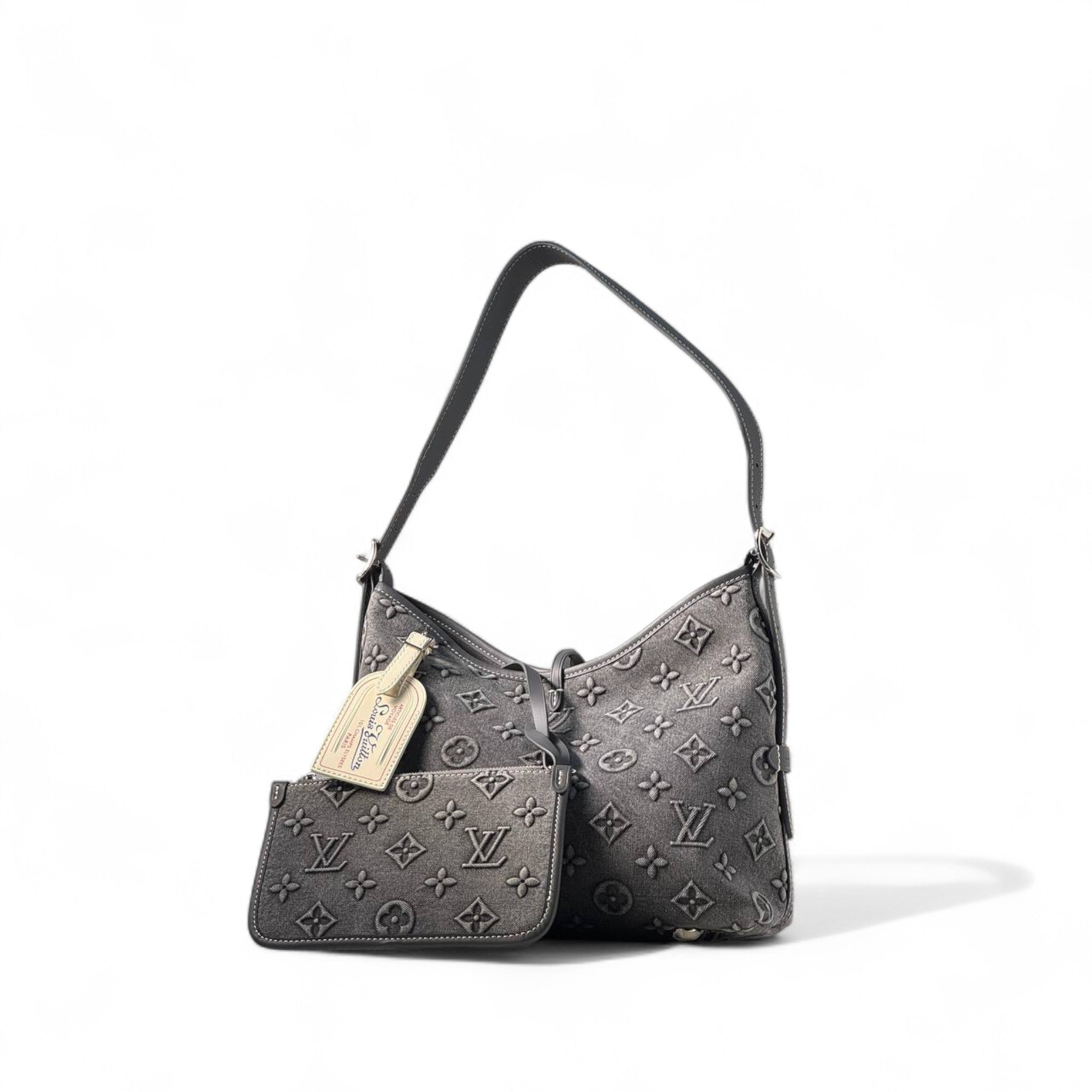 Louis Vuitton Melie Hobo Bag – Monogram Denim with Pouch 🖤🧵