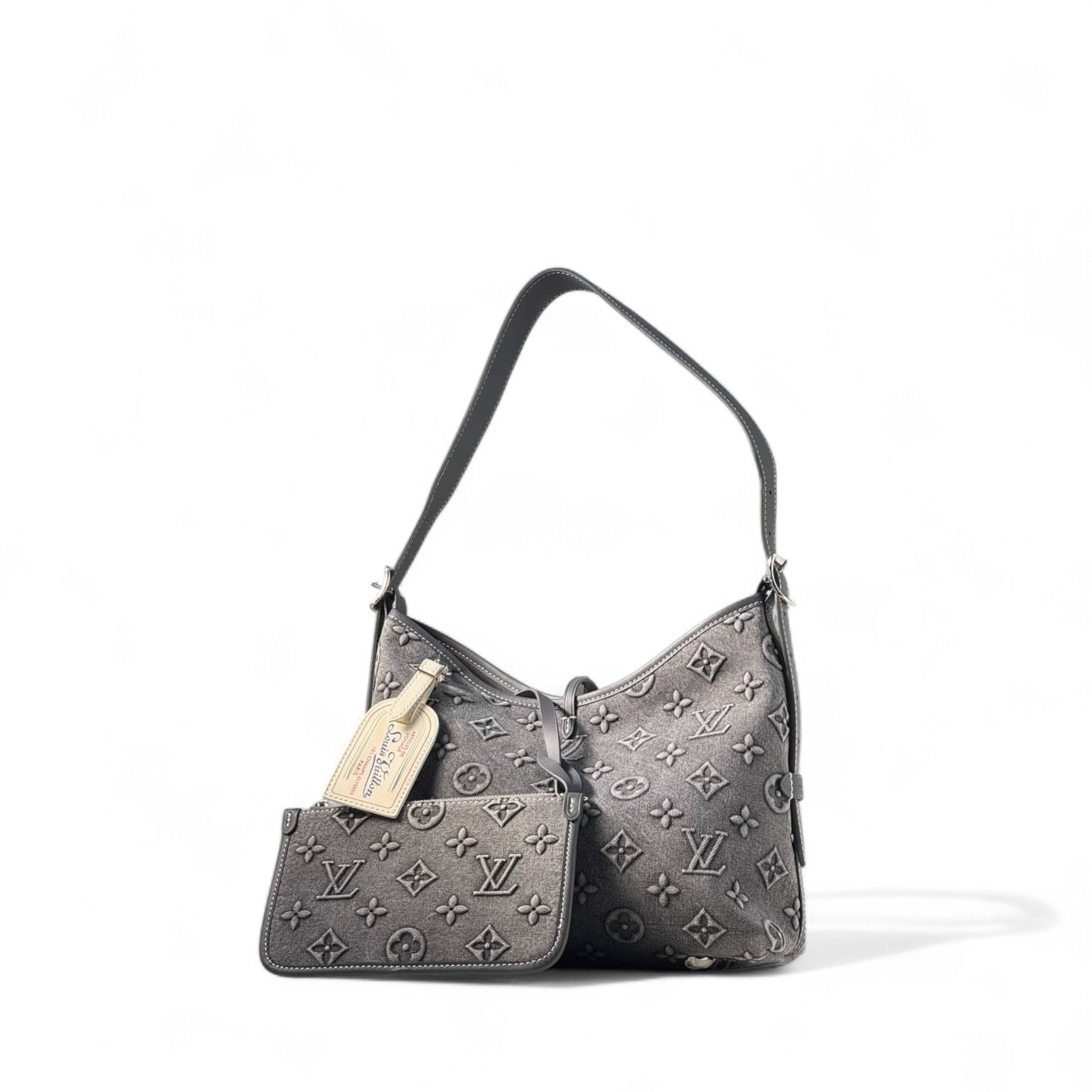 Louis Vuitton Melie Hobo Bag – Monogram Denim with Pouch 🖤🧵