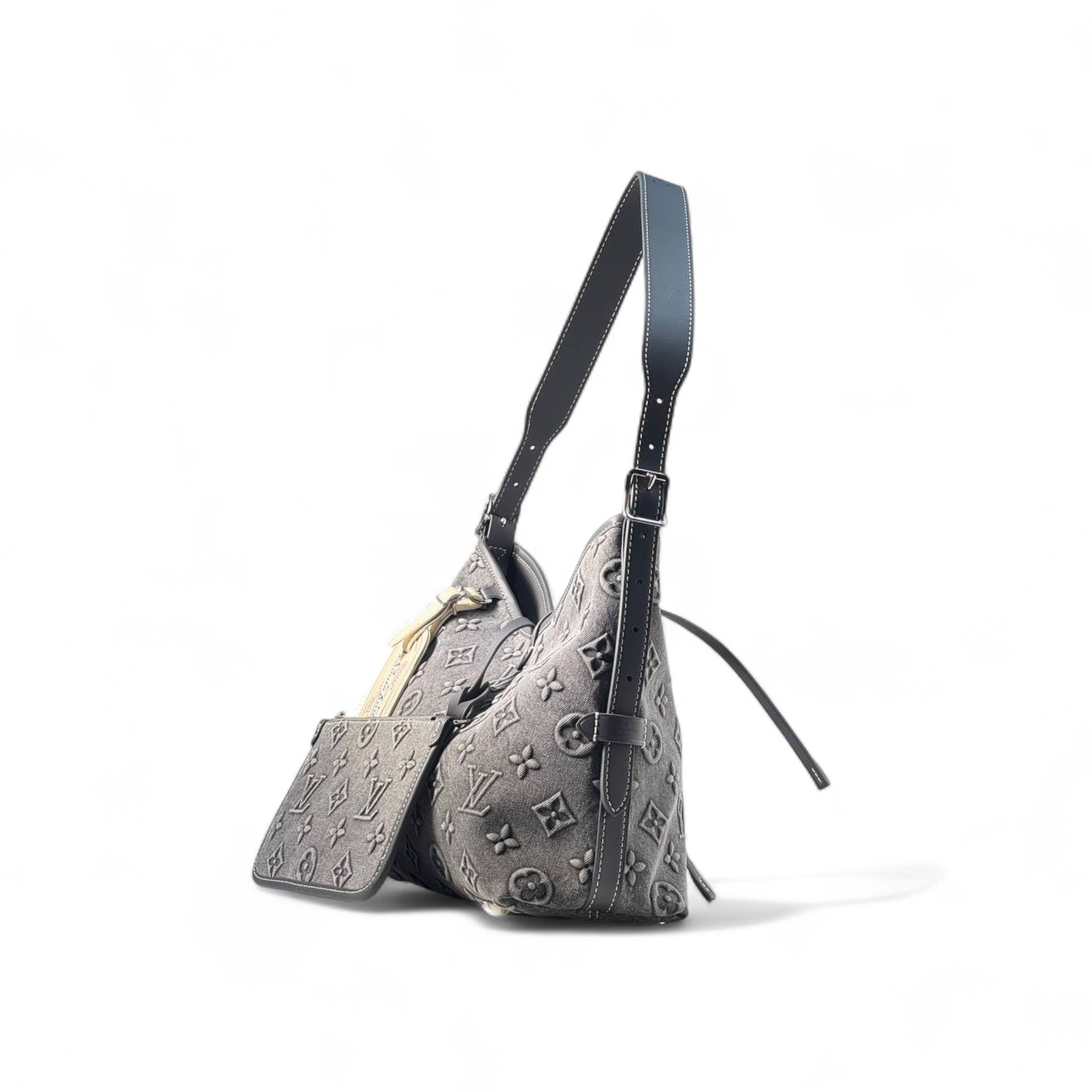 Louis Vuitton Melie Hobo Bag – Monogram Denim with Pouch 🖤🧵