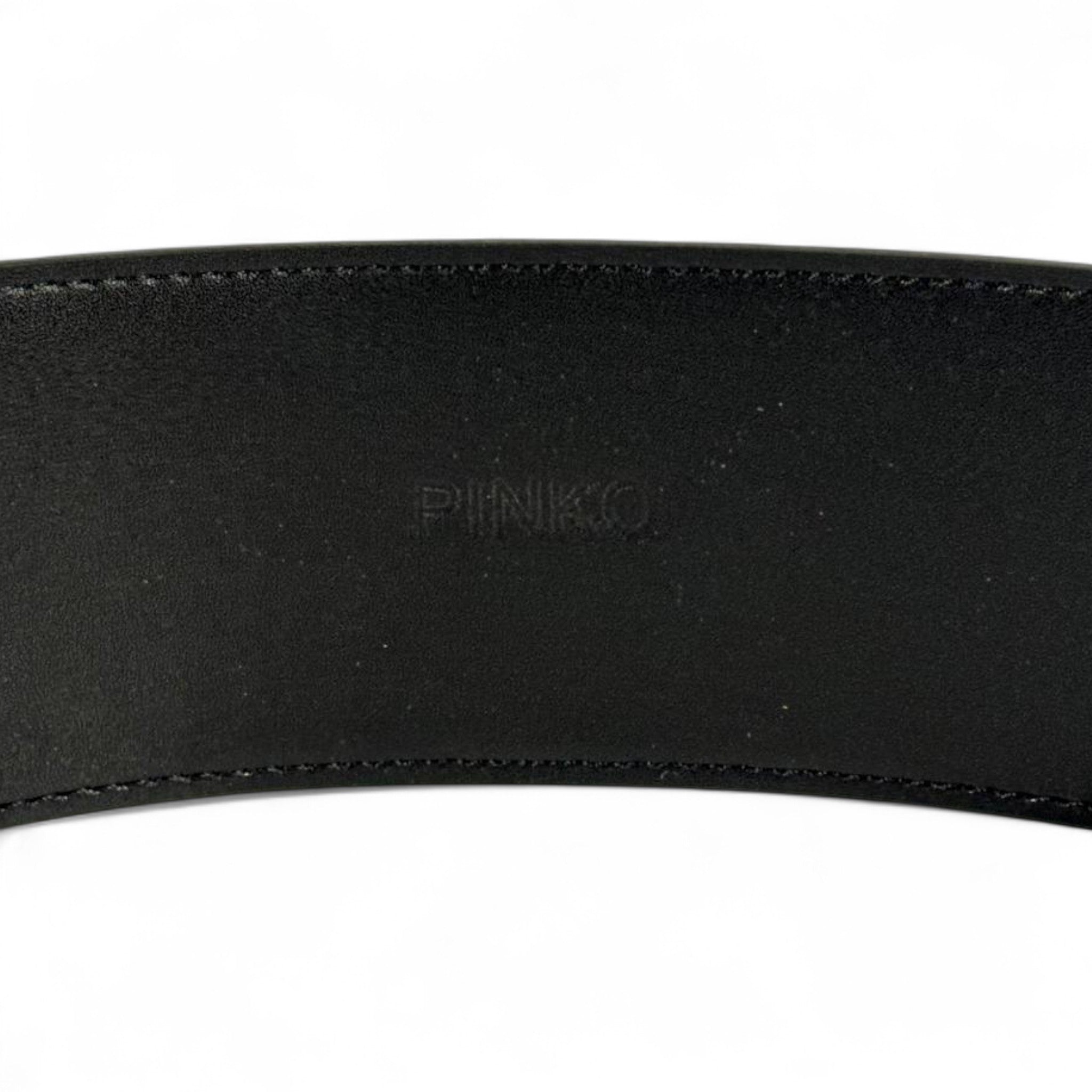 ✨ Pinko Pearl & Swallow Buckle Wide Belt 🤍 – Luxury Statement Accessory (110cm)