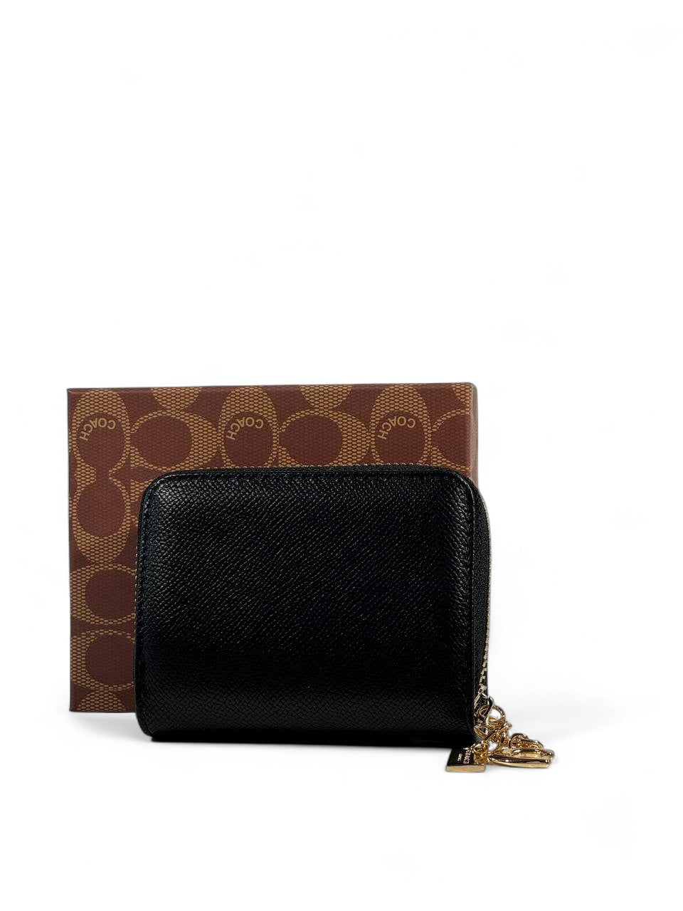 🖤 Coach Black Saffiano Leather Zip Wallet – Classic Elegance
