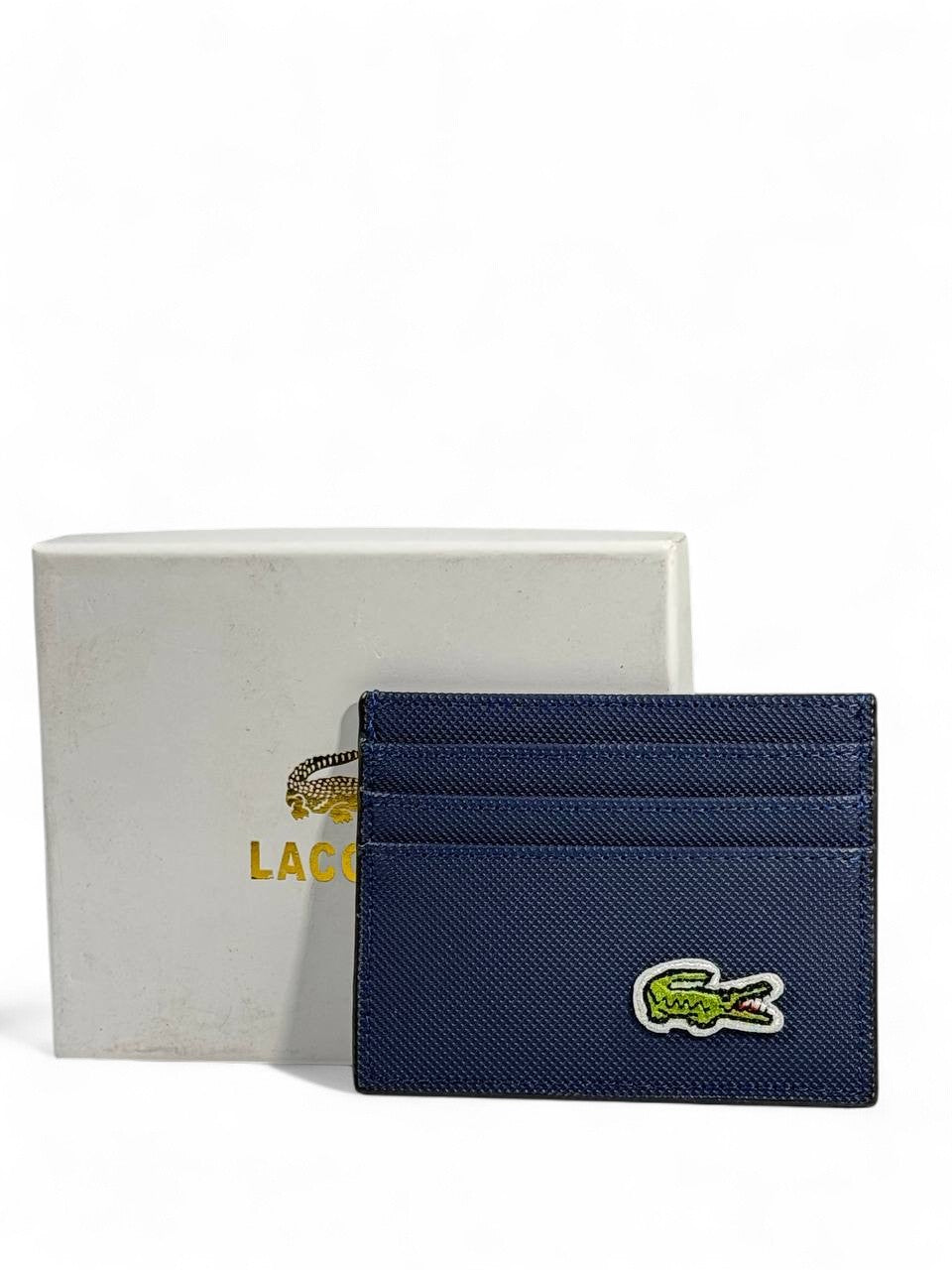 🐊 Lacoste Navy Card Holder – Slim & Sophisticated 💙✨