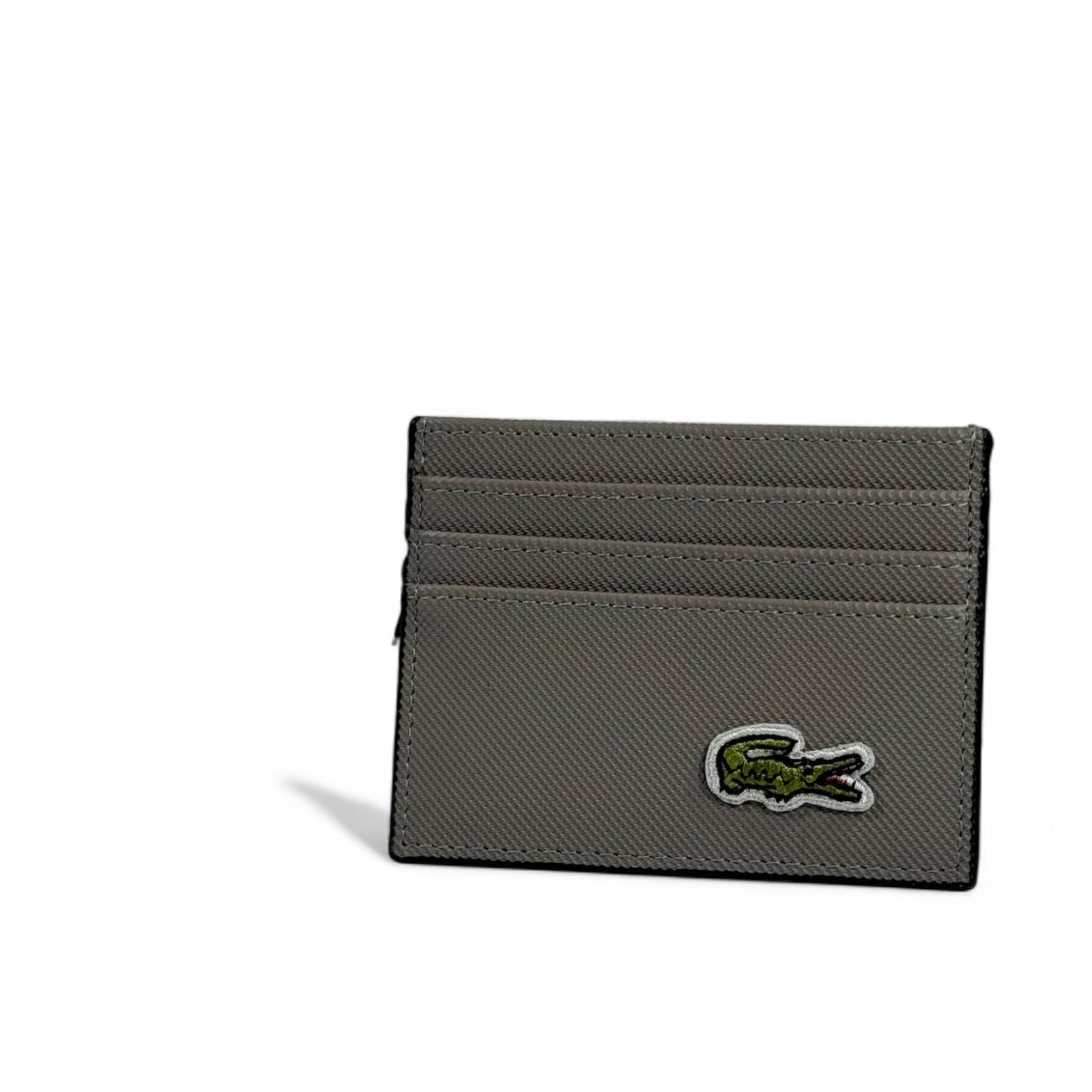🐊 Lacoste Grey Card Holder – Sleek Minimalism 🖤✨