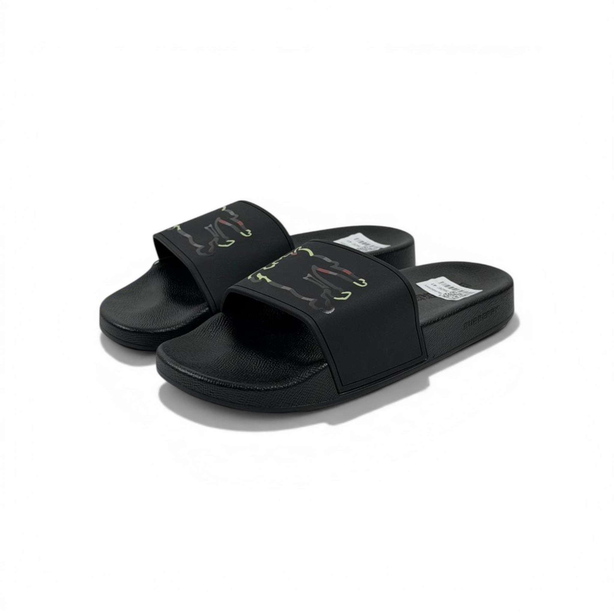 🖤 Burberry Slides – Black Signature Edition 🔥🩴