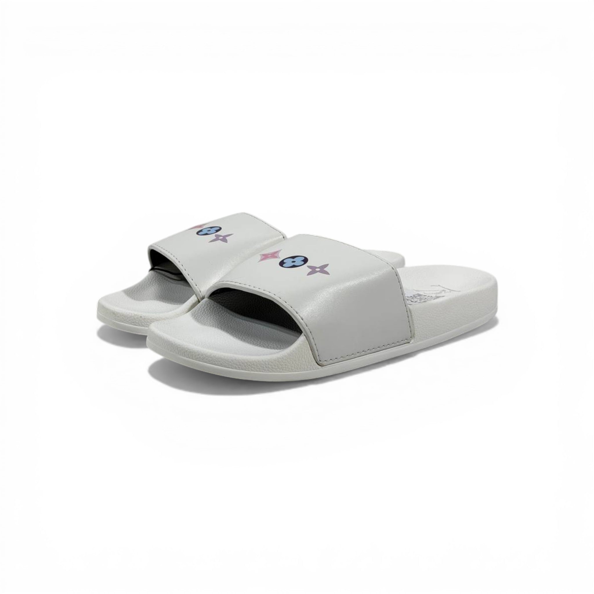 🤍 Louis Vuitton Slides – White Pastel Monogram Edition 🌸✨